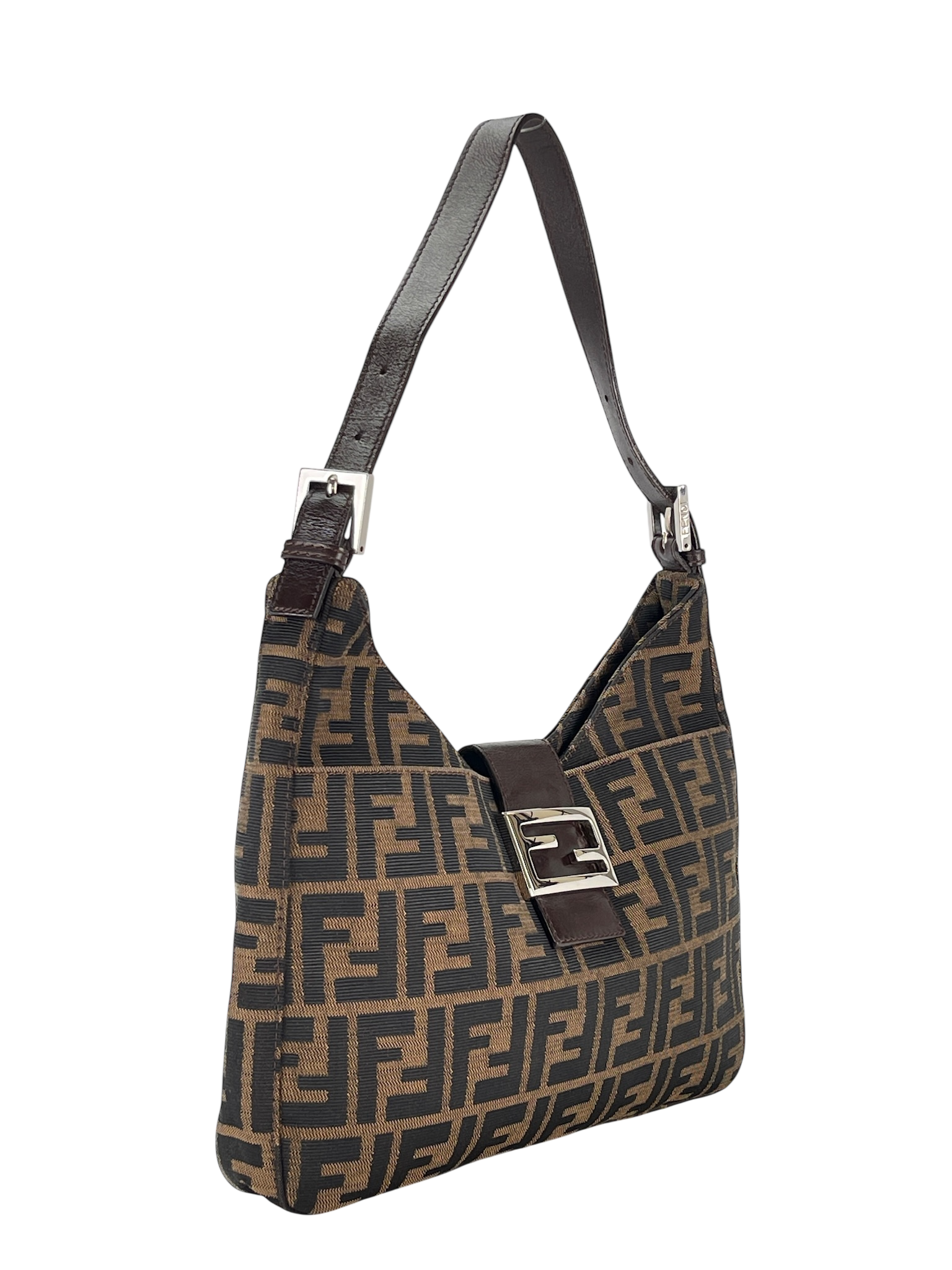FENDI - Beige Zucca Mamma Handbag Gold Hardware