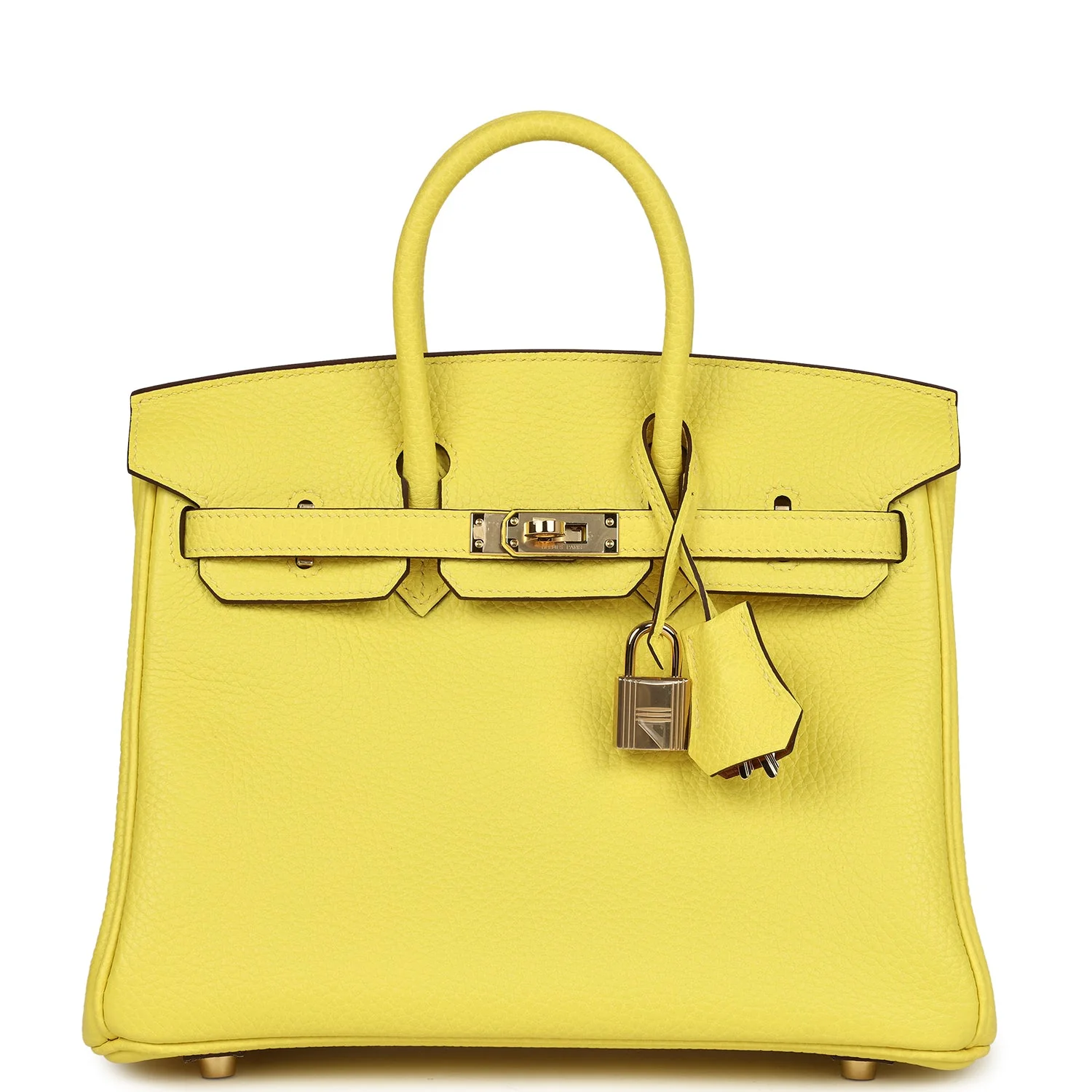 Hermes Special Order (HSS) Birkin 25 Lime Verso Clemence Permabrass Hardware