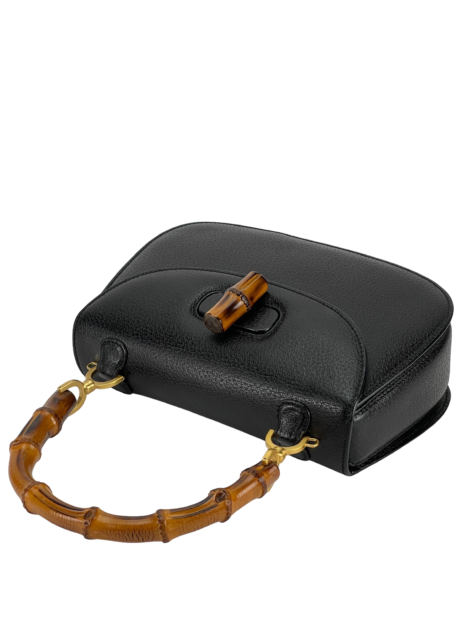 GUCCI - 2way Middle Leather Bamboo Handbag