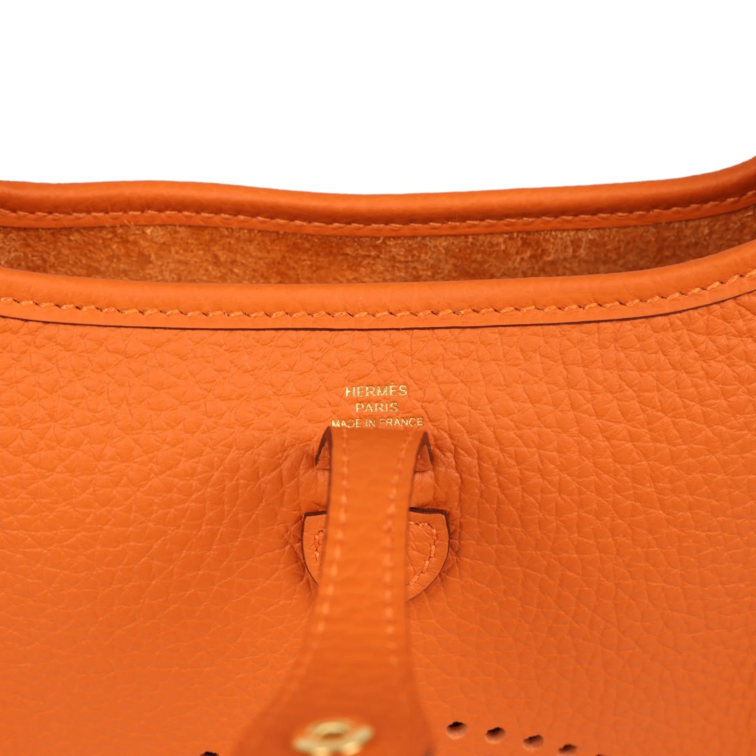 Hermes Evelyne TPM Orange Clemence Gold Hardware
