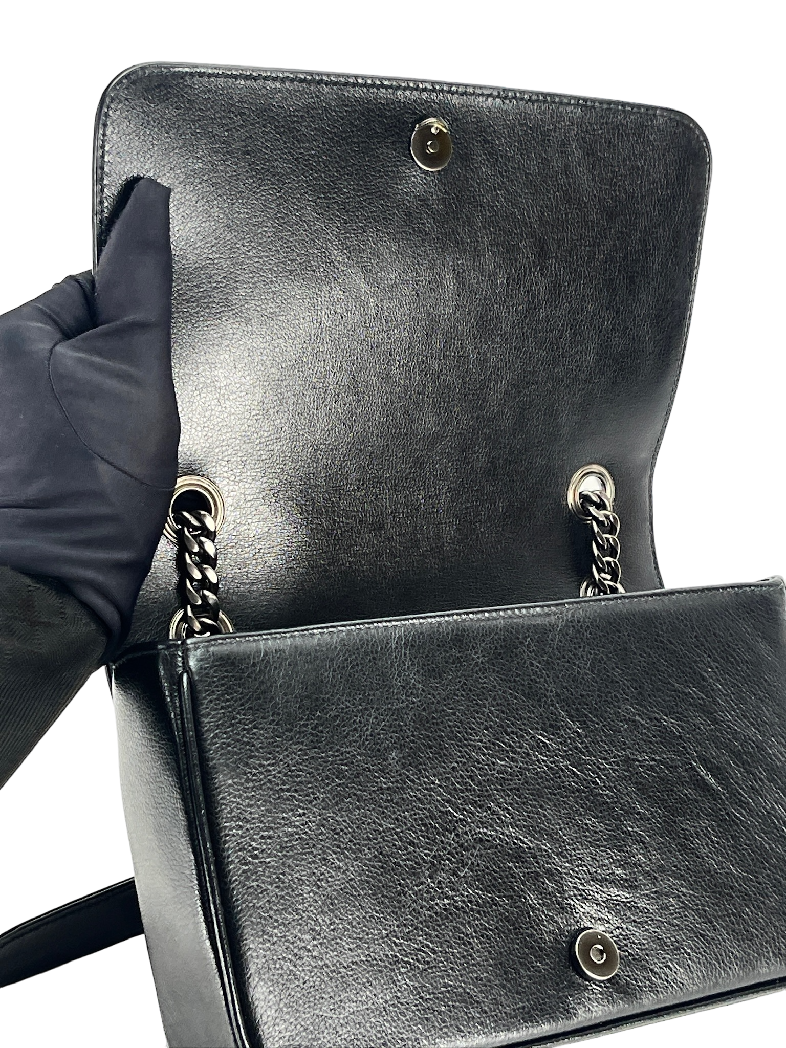 PRADA - Pattina Glace Studded Bag