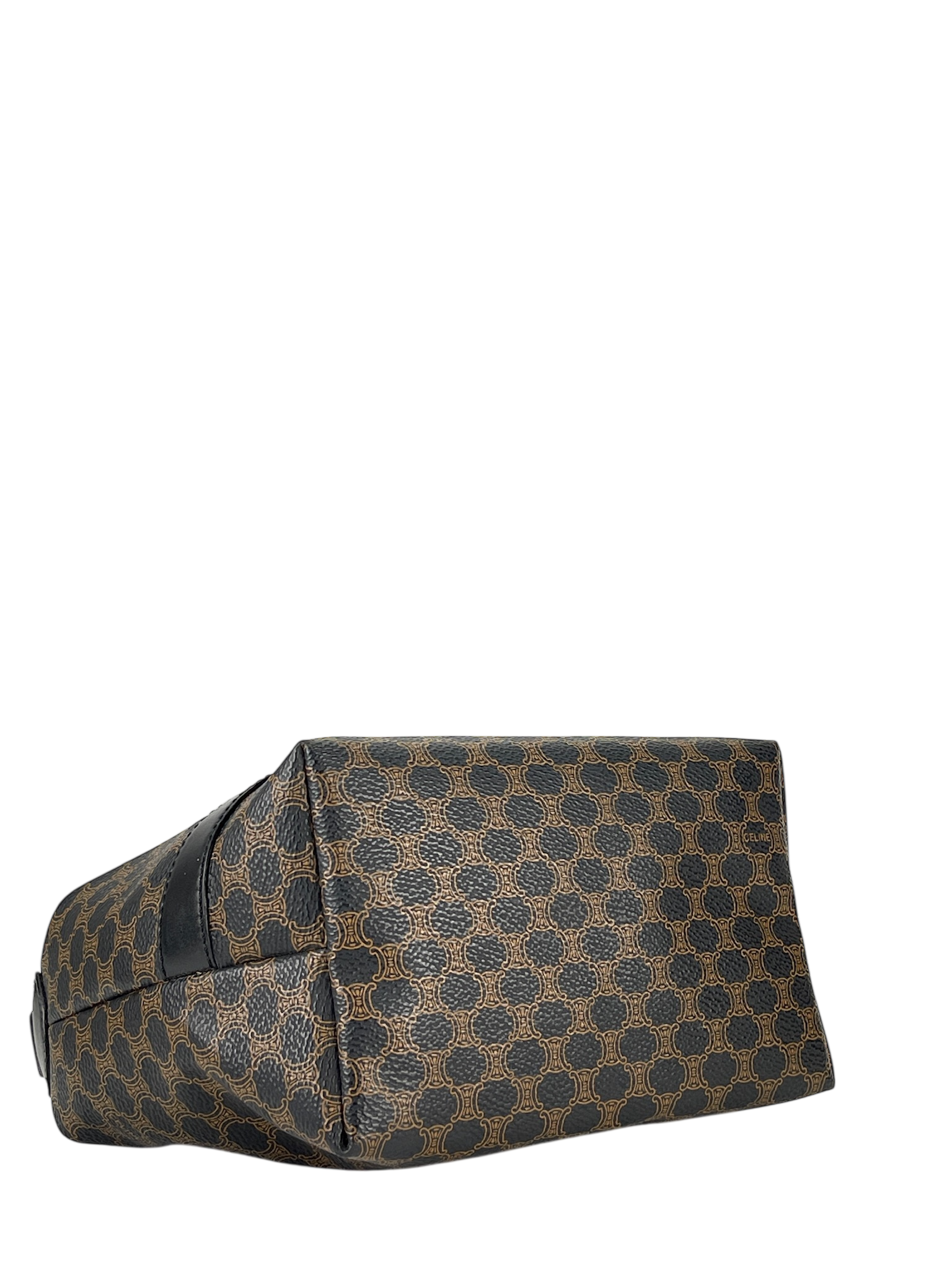 CELINE - Black Brown Macadam Pochette Hobo Bag