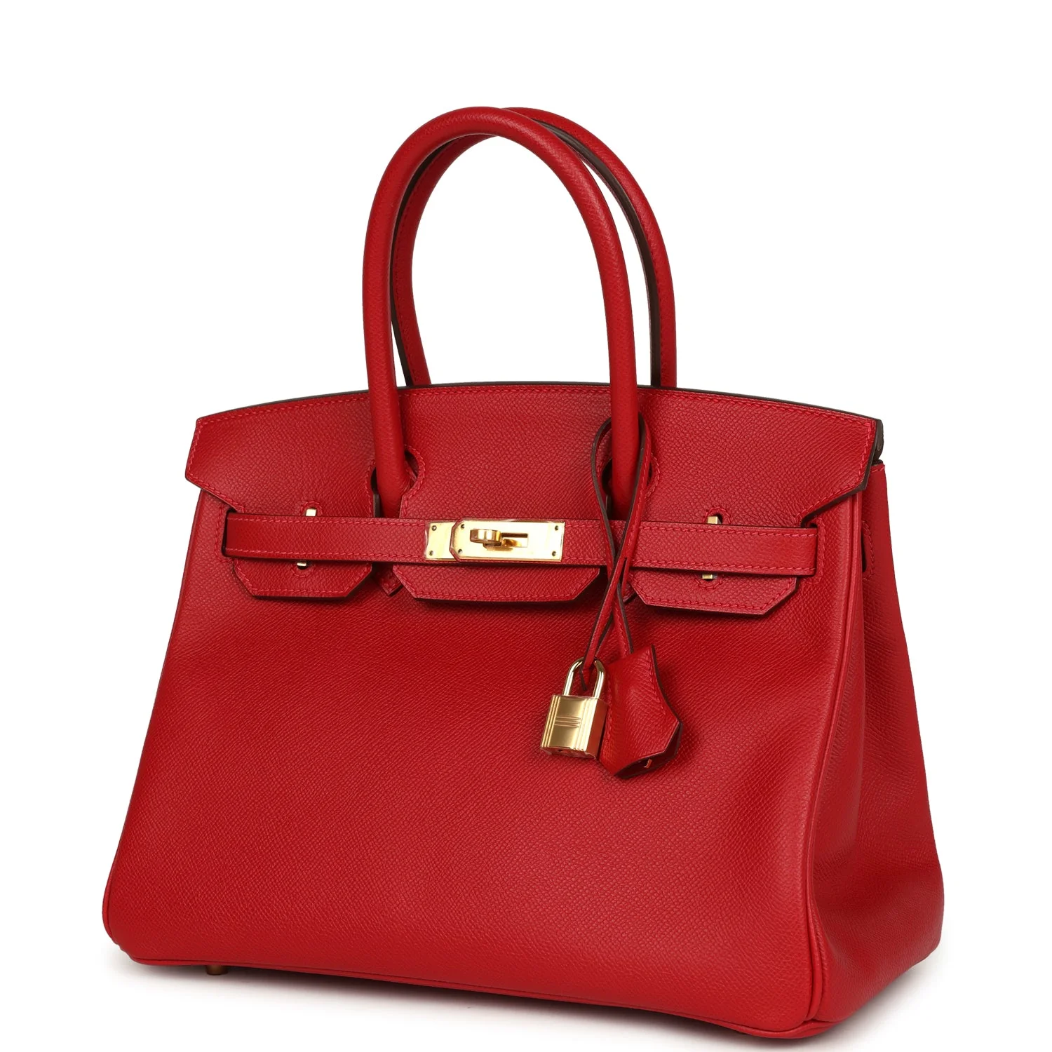 Pre-owned Hermes Birkin 30 Rouge Casaque Epsom Gold Hardware