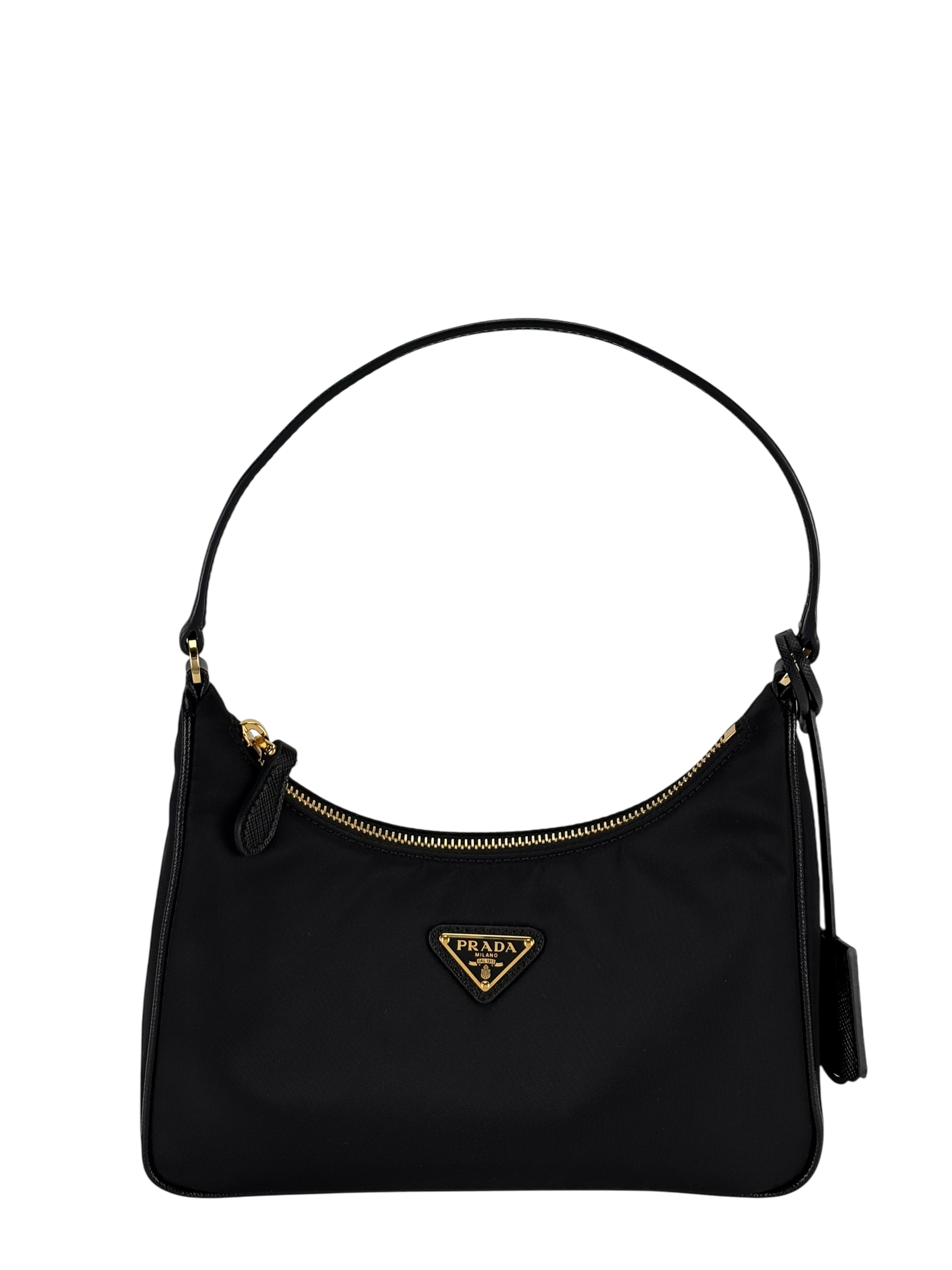 PRADA - Black 2way Nylon Hobo Bag