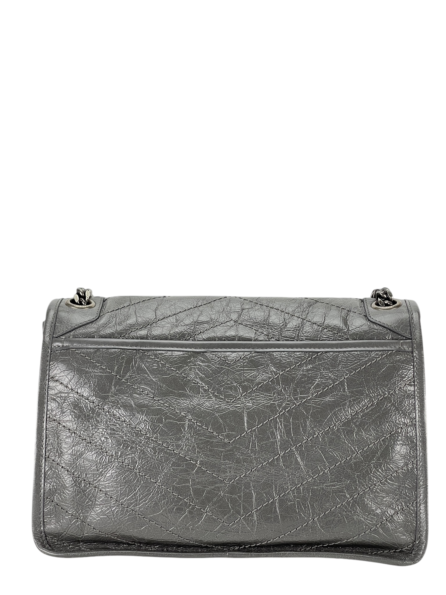 SAINT LAURENT - Medium Niki Grey Shoulder Bag