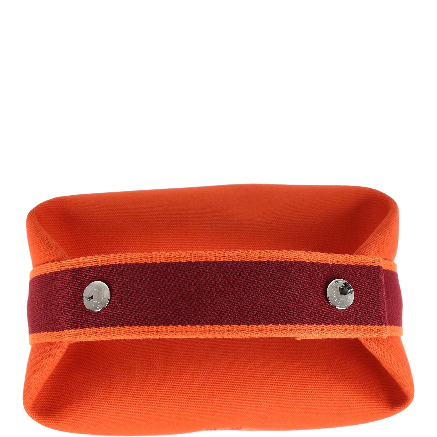 Hermes Bride A Brac Carre Case PM Feu Canvas Palladium Hardware