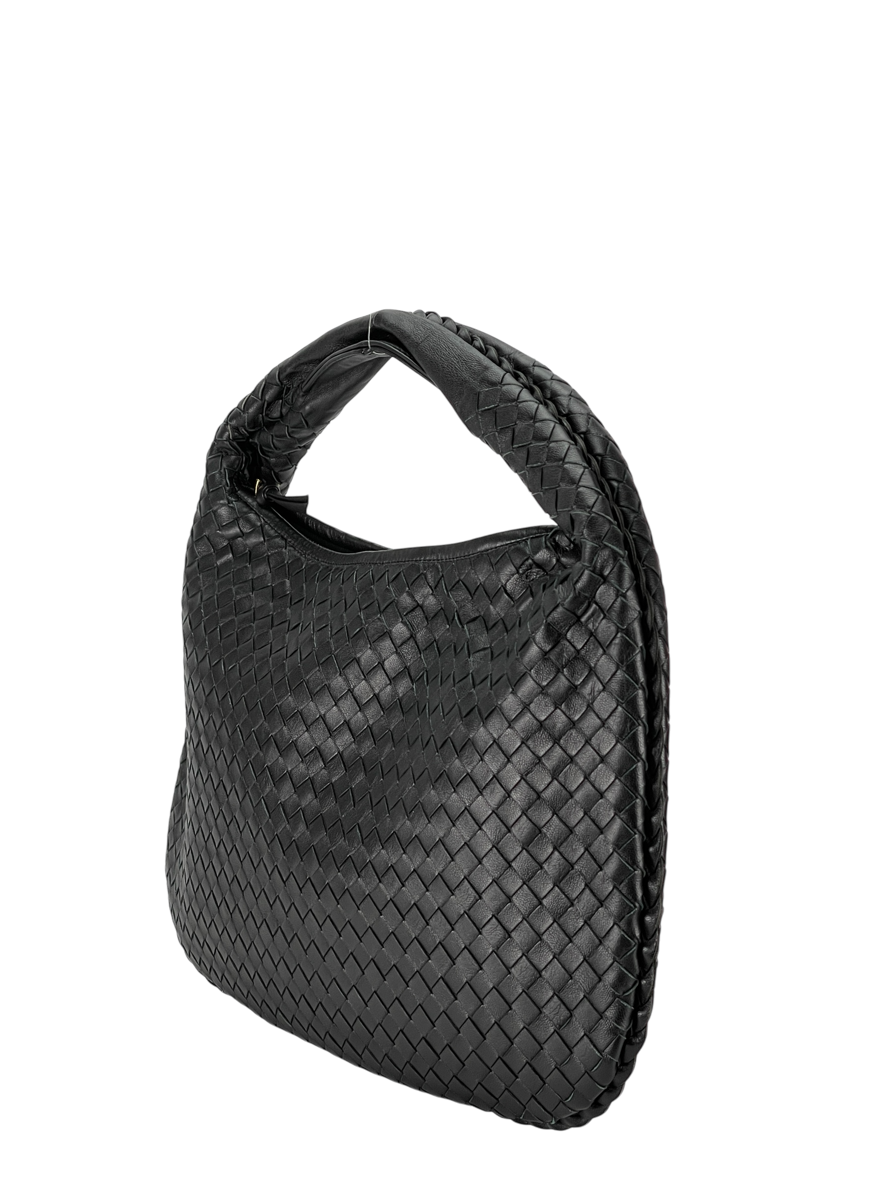 BOTTEGA VENETA - Intrecciato Hobo Bag Black Calfskin