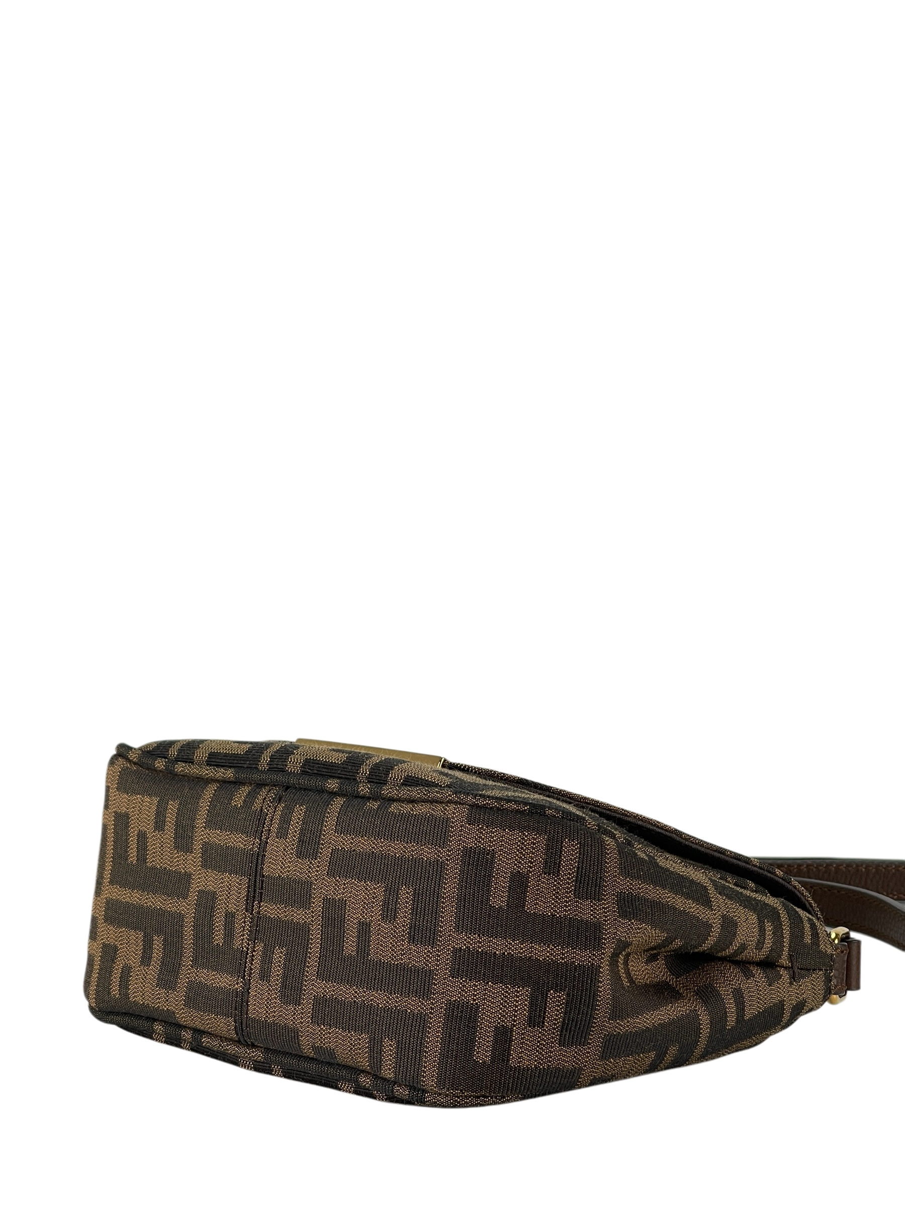 FENDI - Brown Zucca Canvas Crossbody Bag