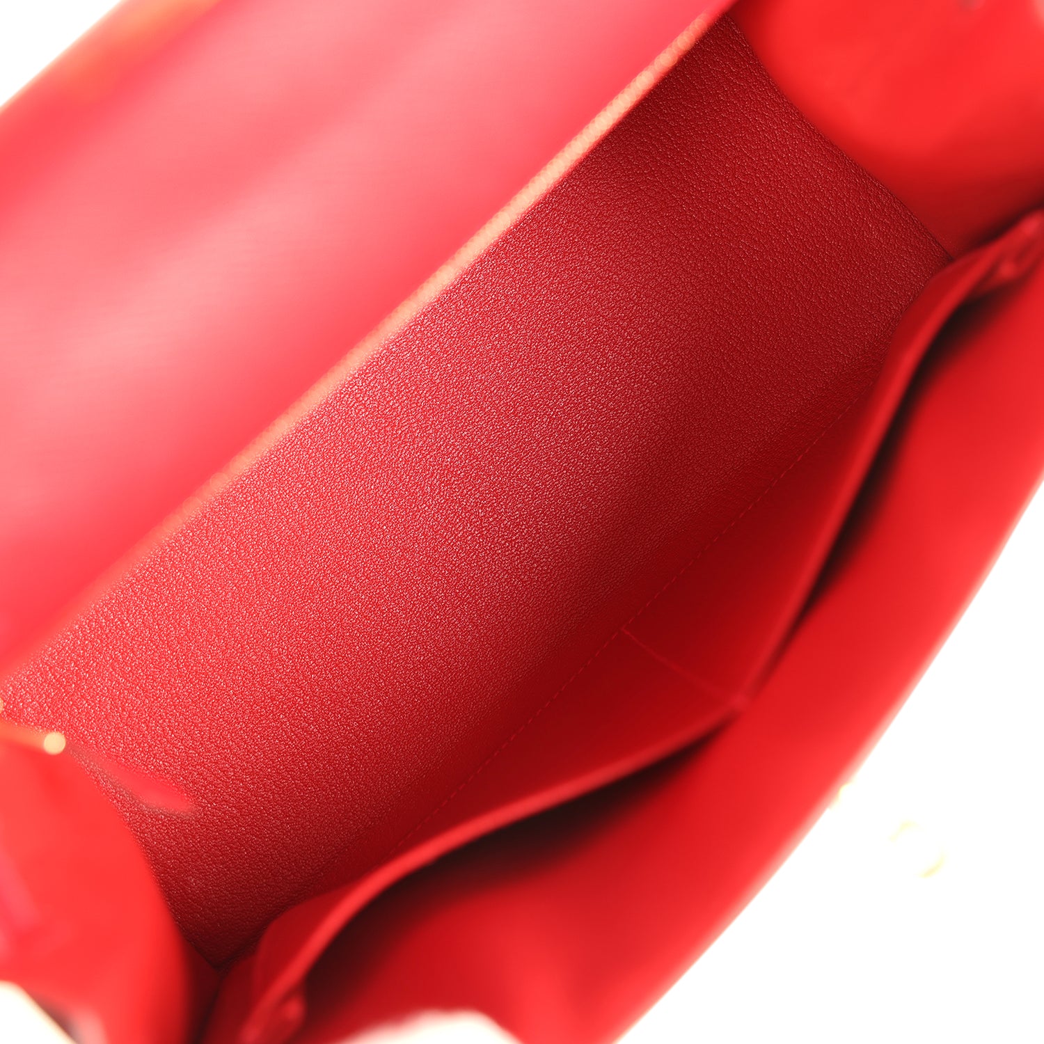 Pre-owned Hermes Kelly Sellier 28 Rouge Casaque Epsom Gold Hardware