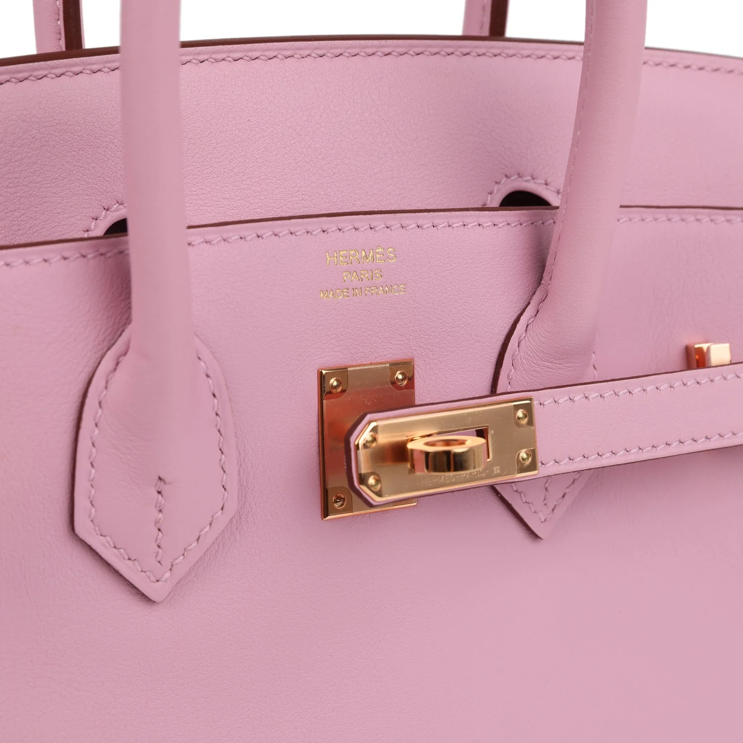 Hermes Birkin 25 Mauve Sylvestre Swift Rose Gold Hardware