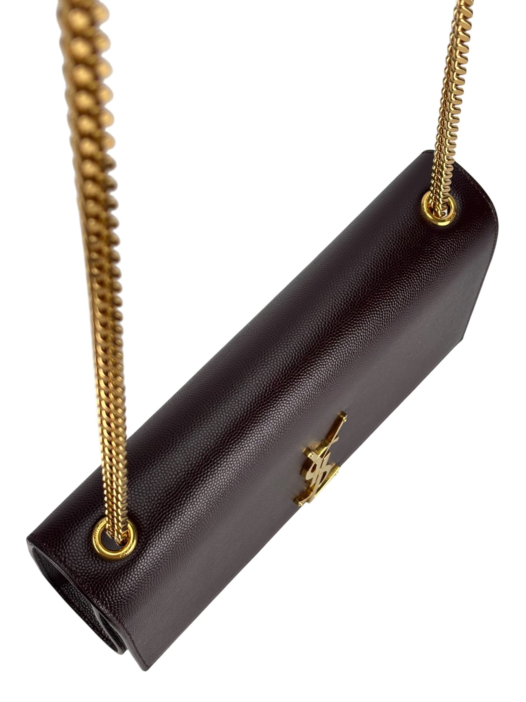 SAINT LAURENT - Medium Burgundy Kate shoulder bag