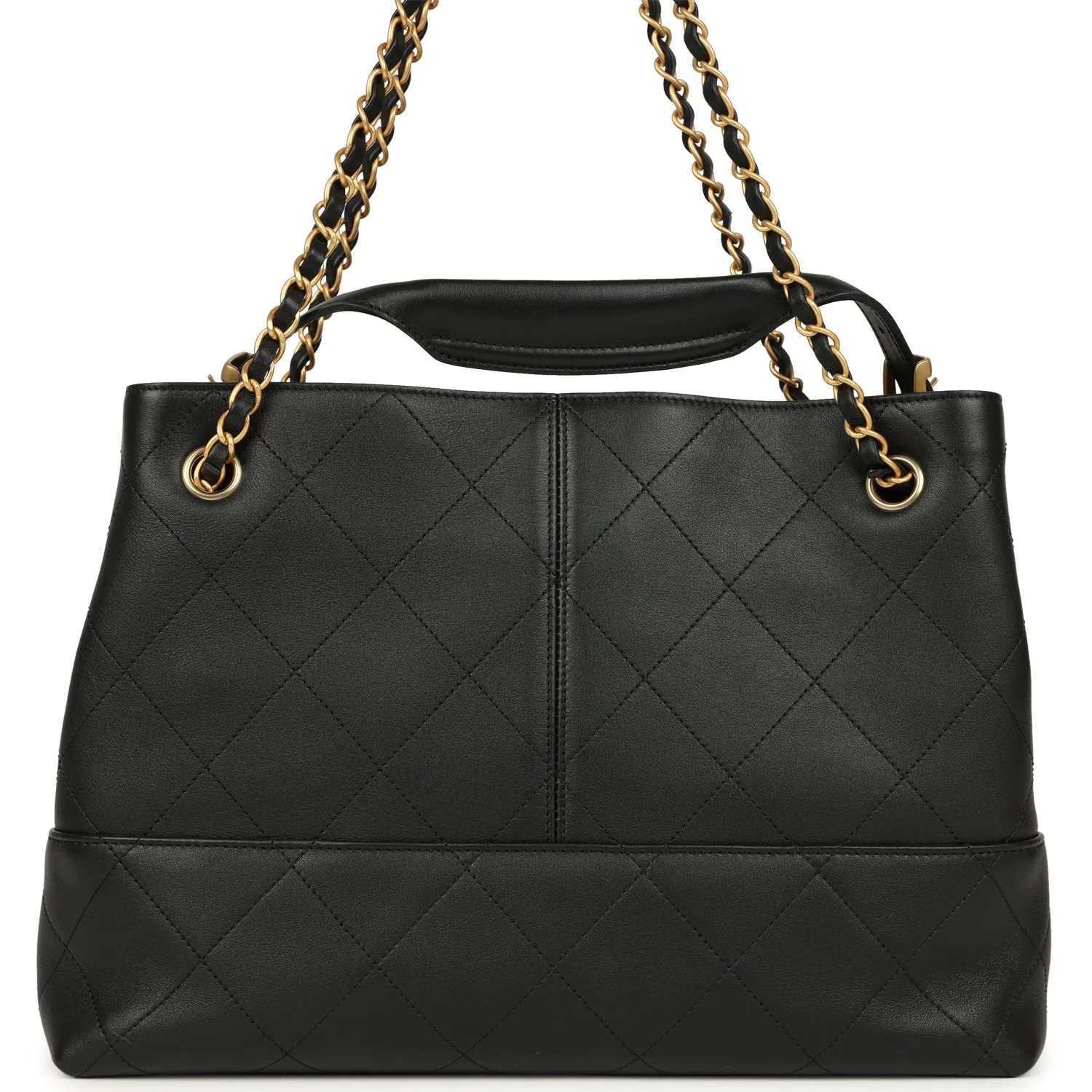 Chanel Small Coco Hobo Bag Black Calfskin Antique Gold Hardware