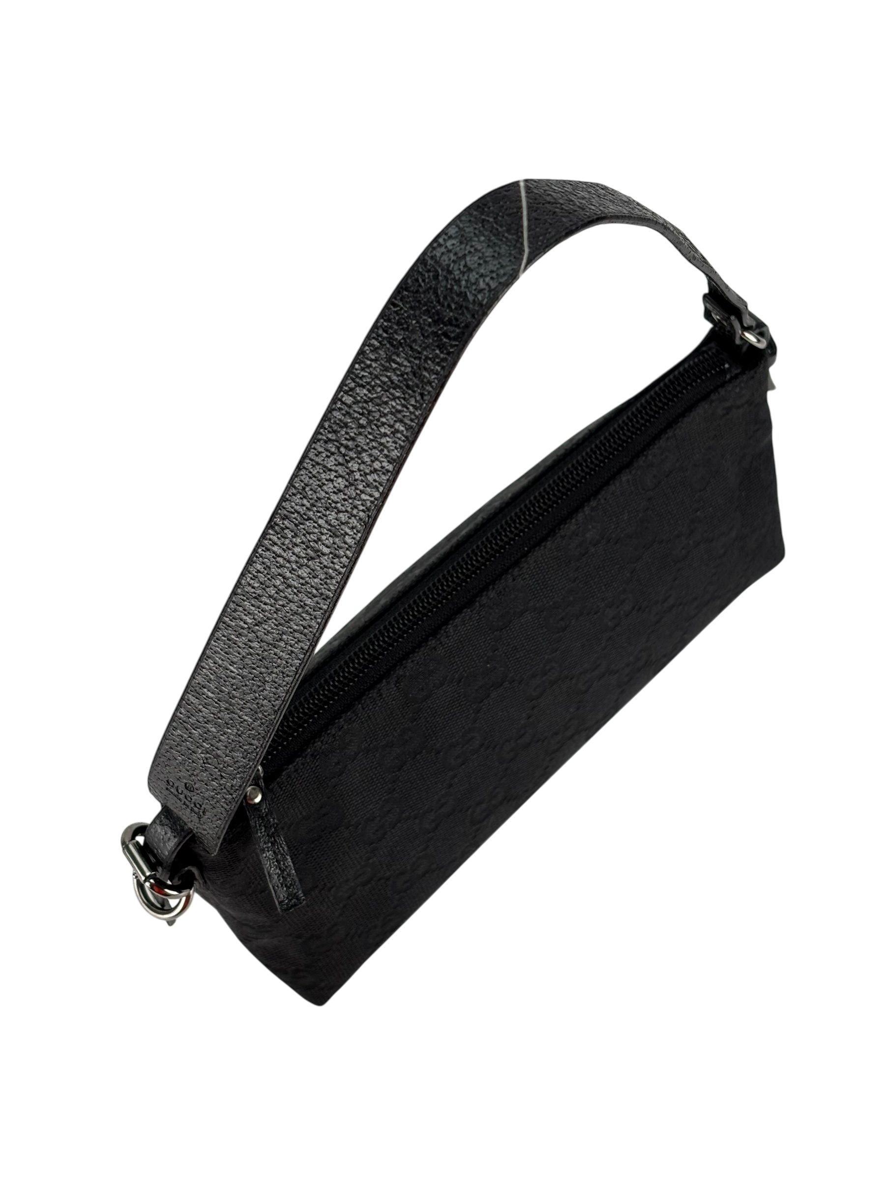 GUCCI - Black GG Canvas Shoulder Bag