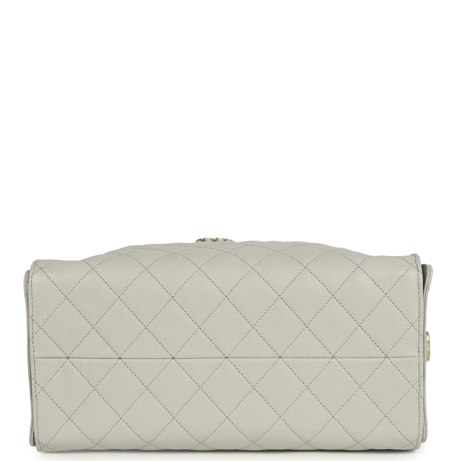 Chanel Medium 25 Hobo Bag Light Grey Caviar Antique Gold Hardware