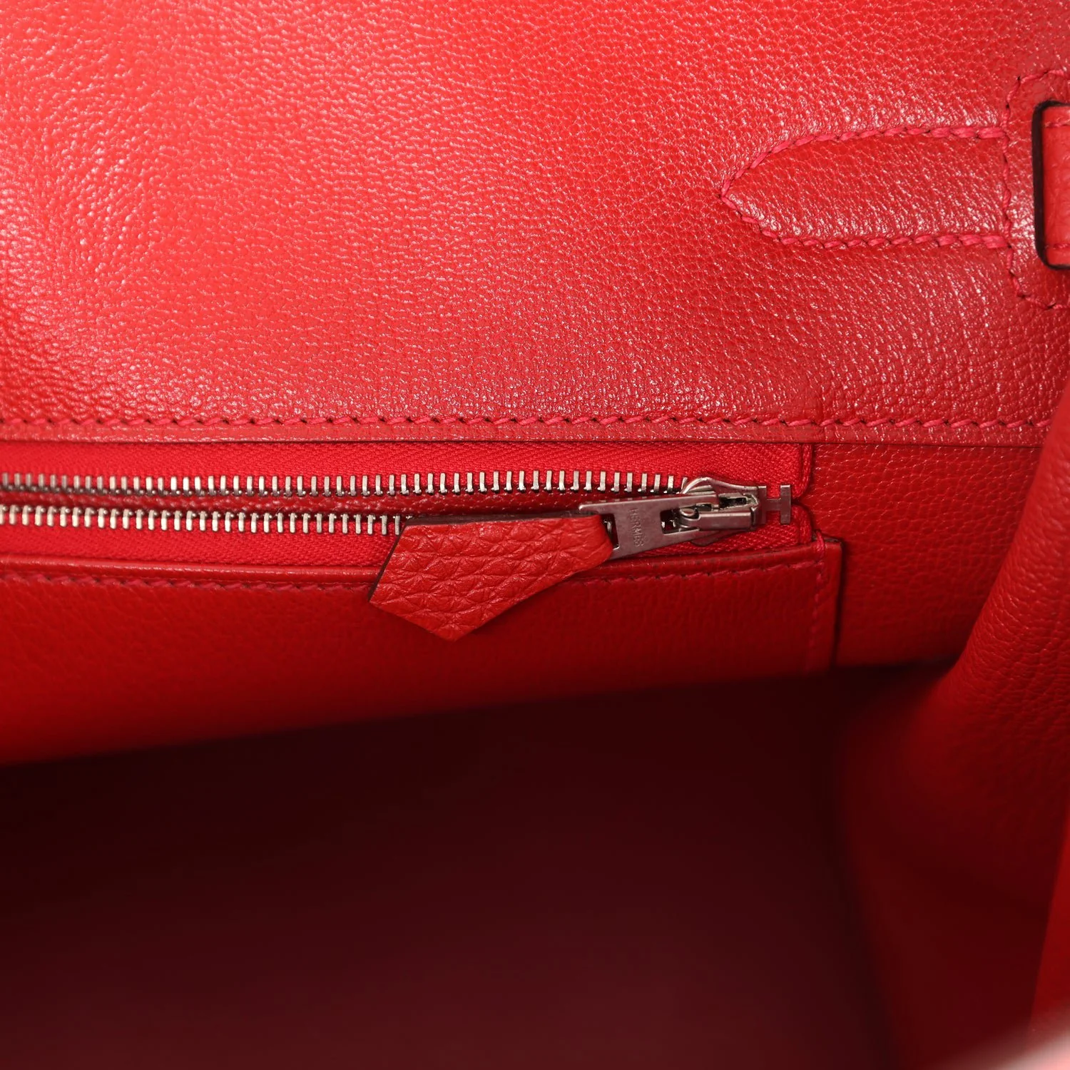 Pre-owned Hermes Birkin 35 Geranium Togo Palladium Hardware