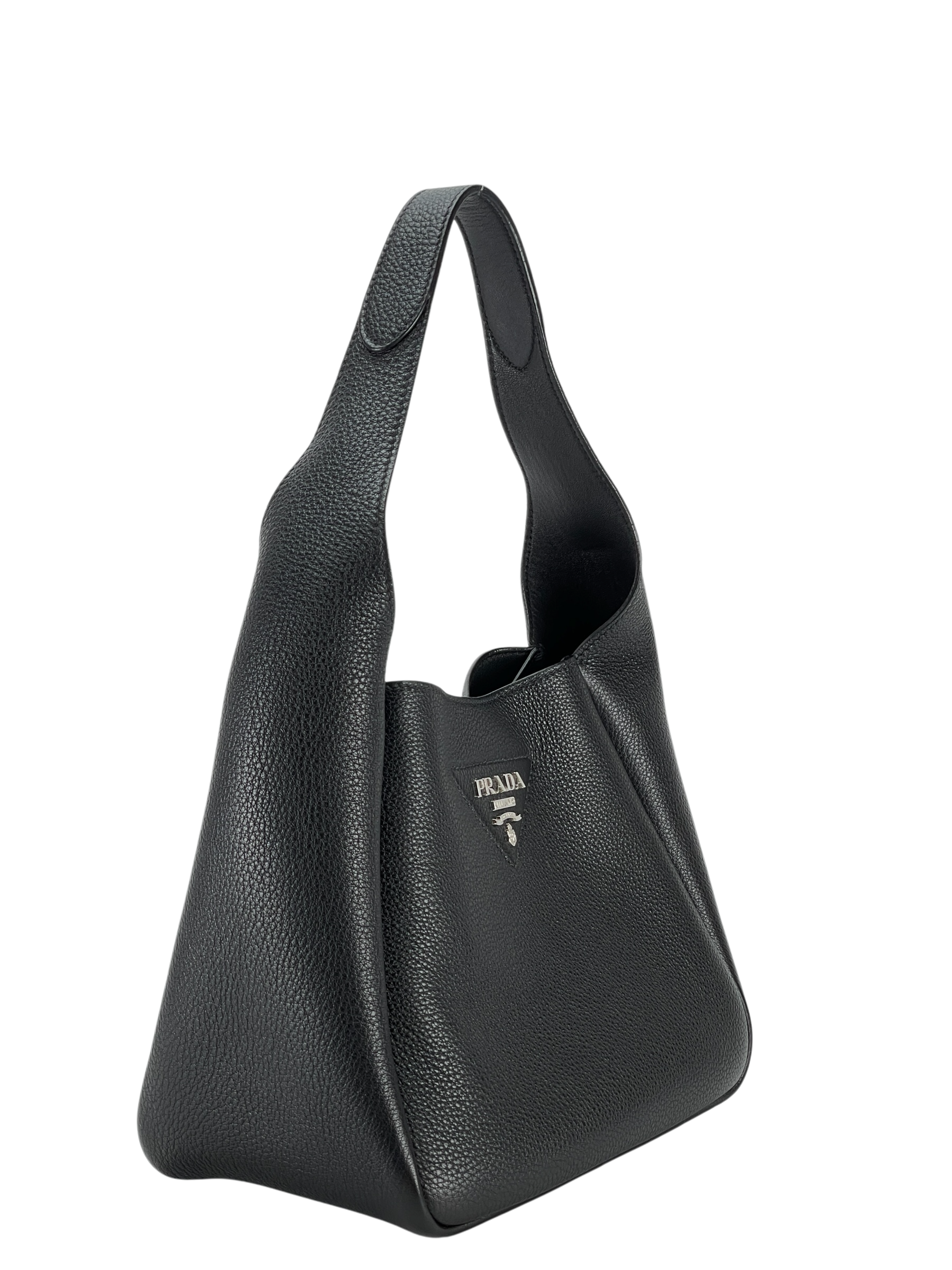 PRADA - Black Mini leather tote Shopping Bag