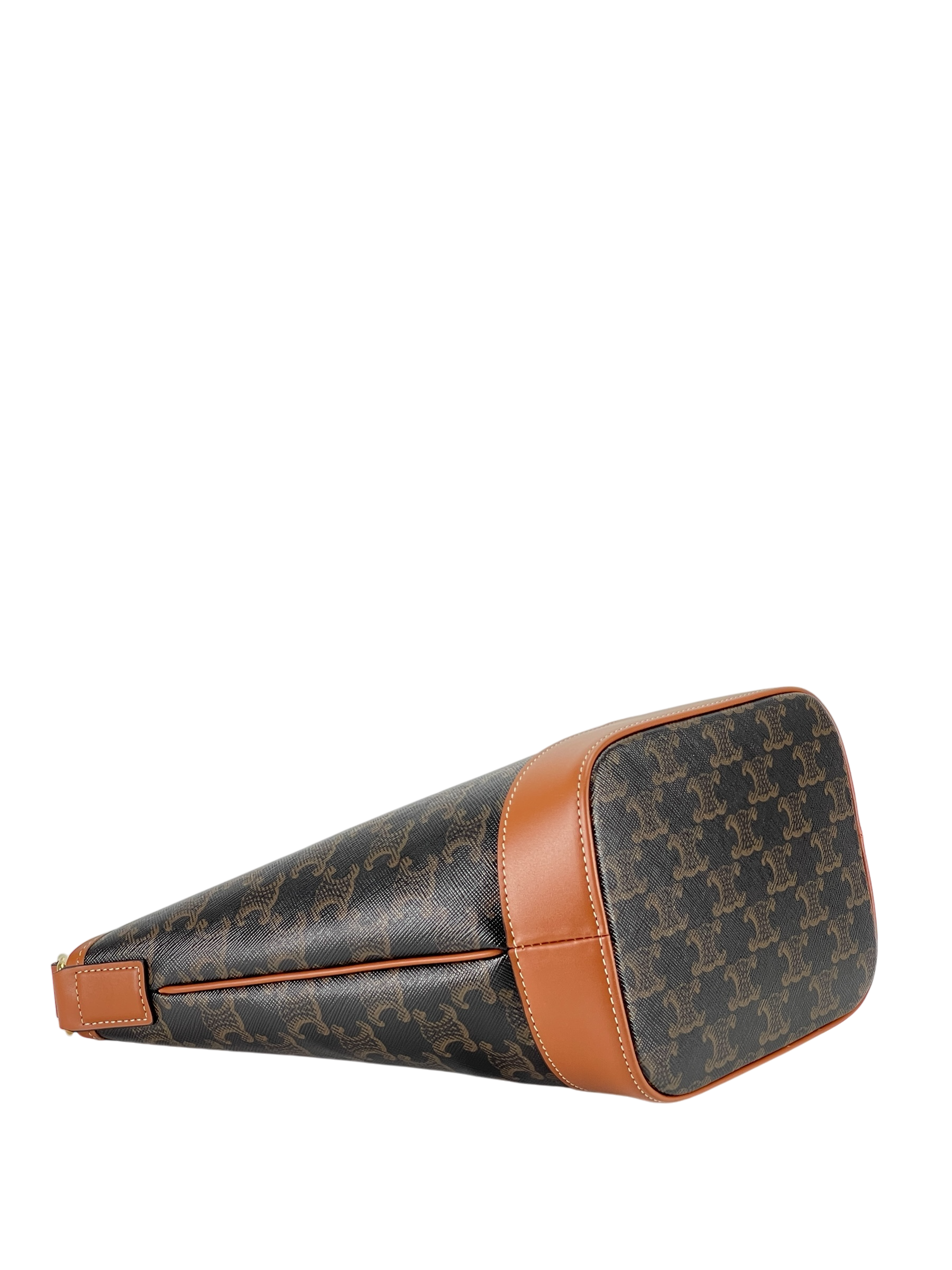 CELINE - Small Bucket Bag Brown Triomphe Canvas