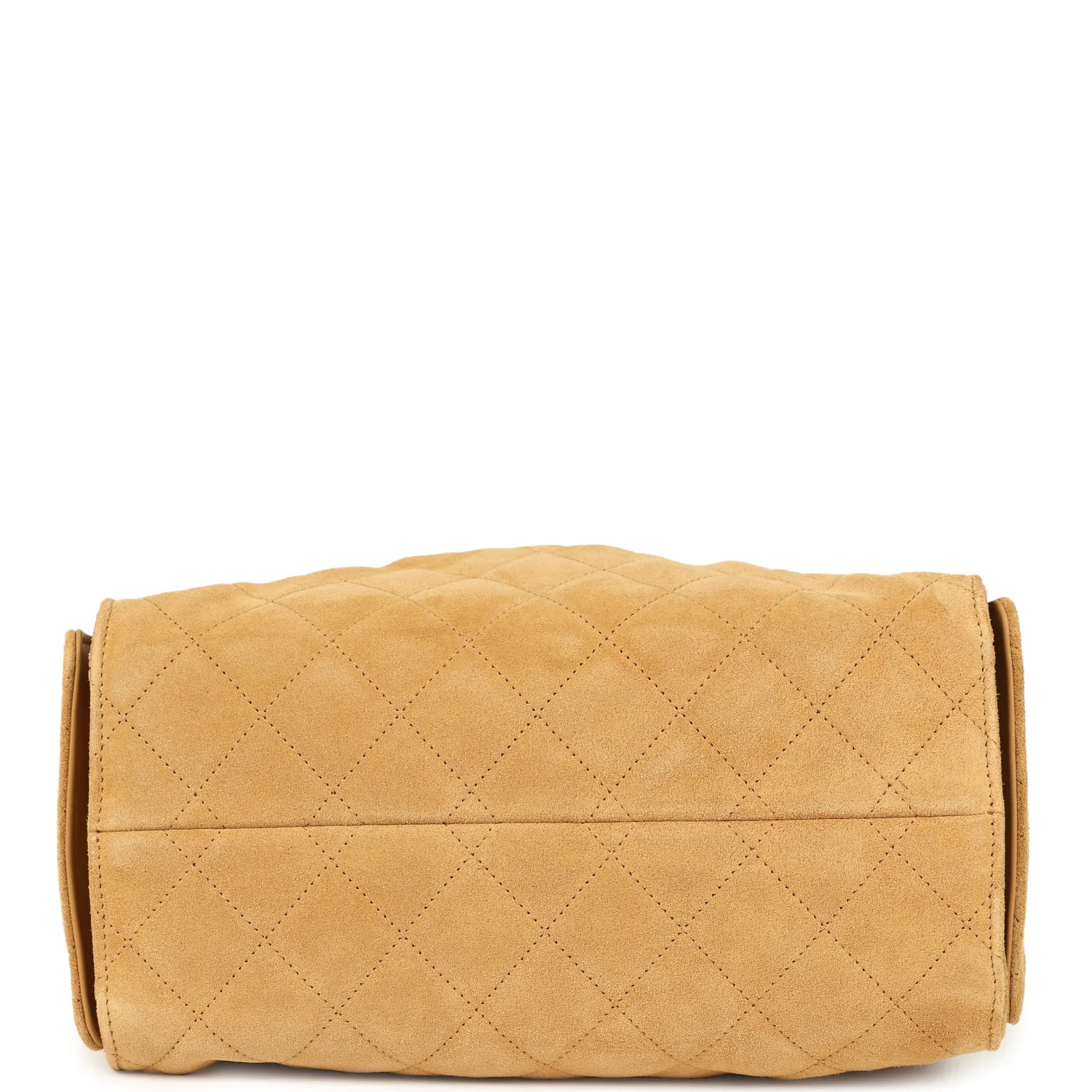 Chanel Small 25 Hobo Bag Tan Suede Antique Gold Hardware