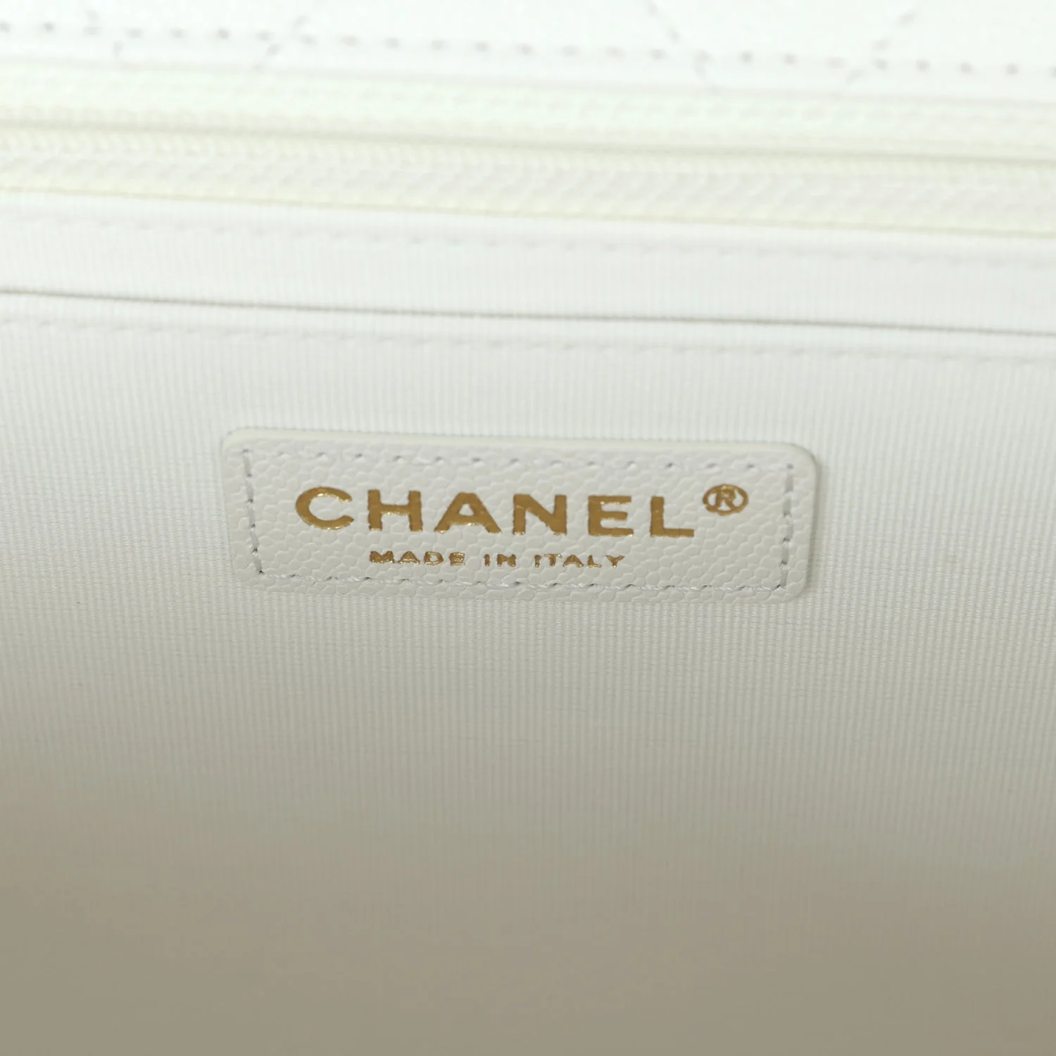 Chanel XXL Classic Single Flap Bag White Shiny Caviar Light Gold Hardware