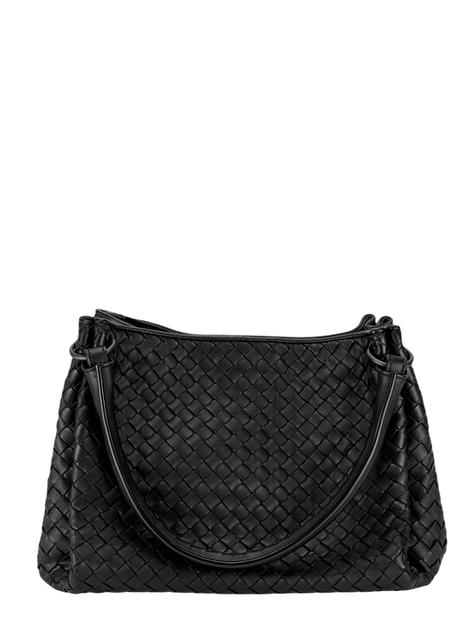 BOTTEGA VENETA - Intrecciato Nero Tote Bag Black Calfskin