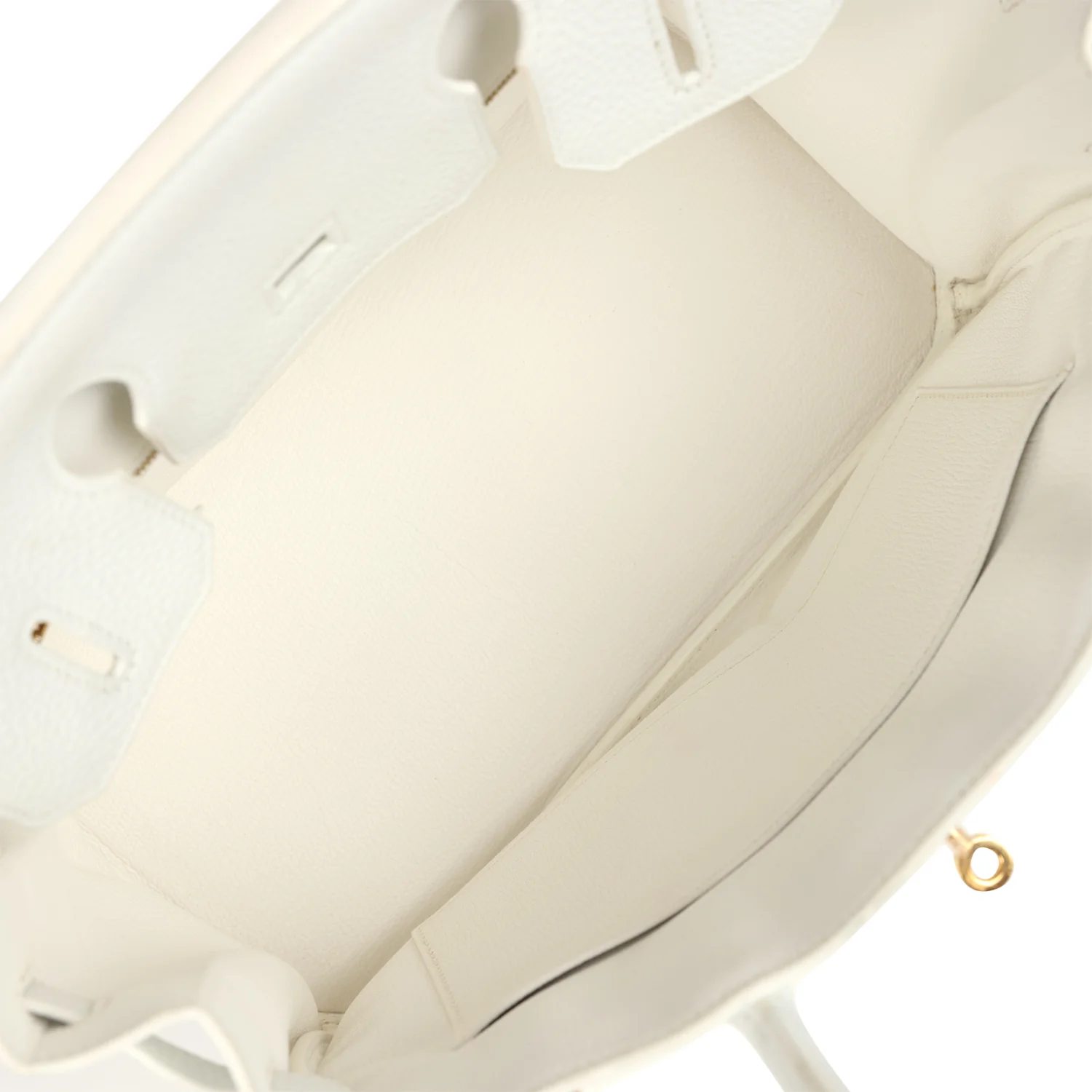 Pre-owned Hermès Birkin 30 White Clemence Gold Hardware