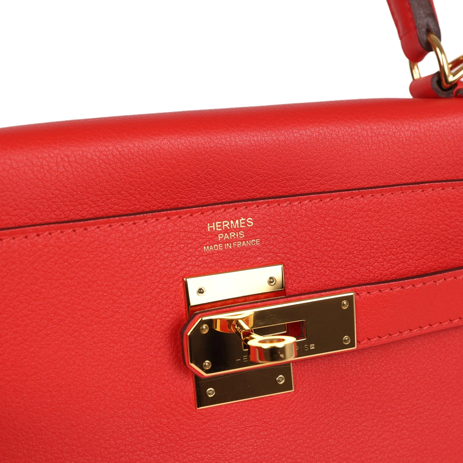 Pre-owned Hermes Kelly Retourne 28 Rouge Tomate Evercolor Gold Hardware