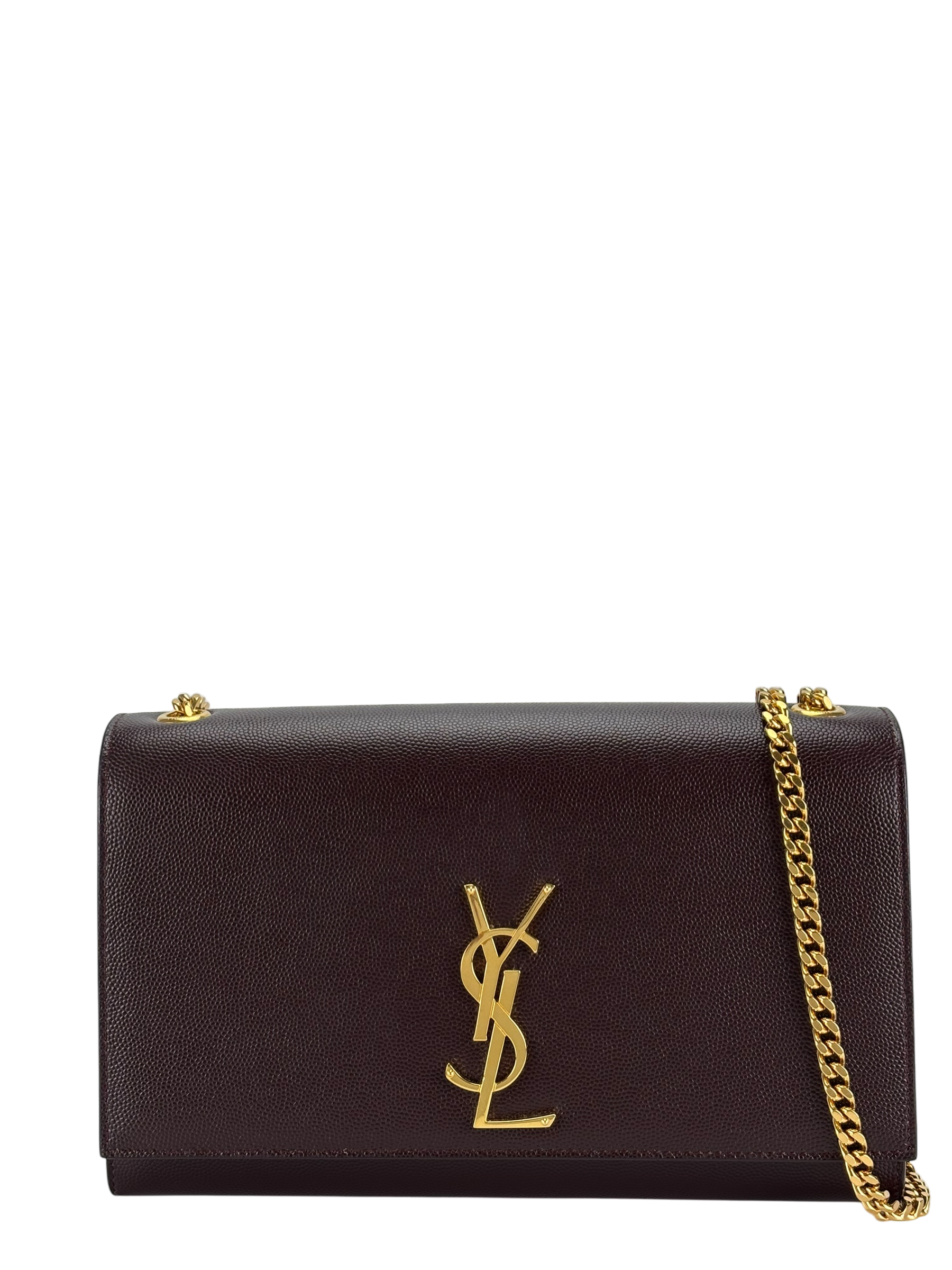 SAINT LAURENT - Medium Burgundy Kate shoulder bag