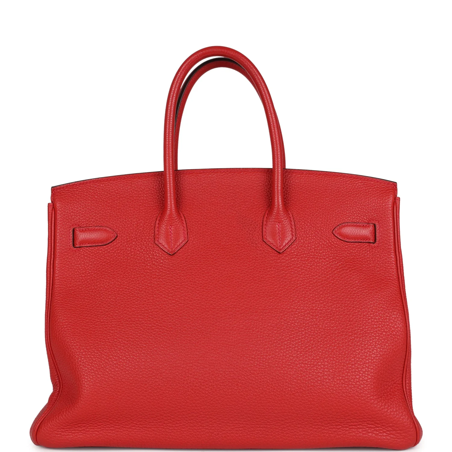 Pre-owned Hermes Birkin 35 Geranium Togo Palladium Hardware