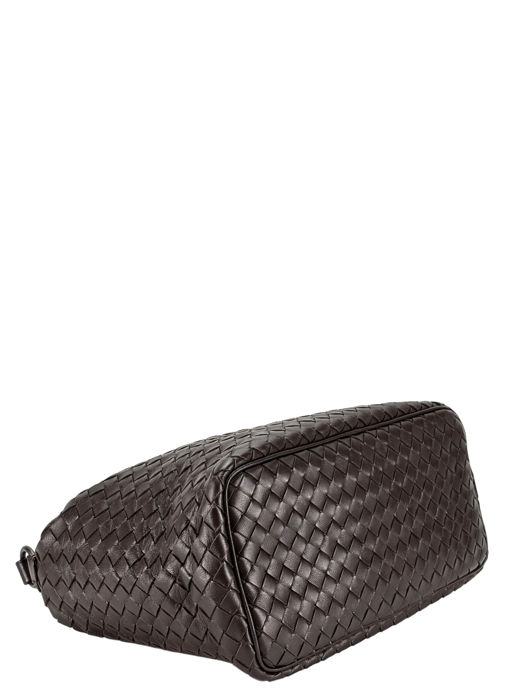 BOTTEGA VENETA - Zip Hobo Intrecciato Nappa Brown Lambskin