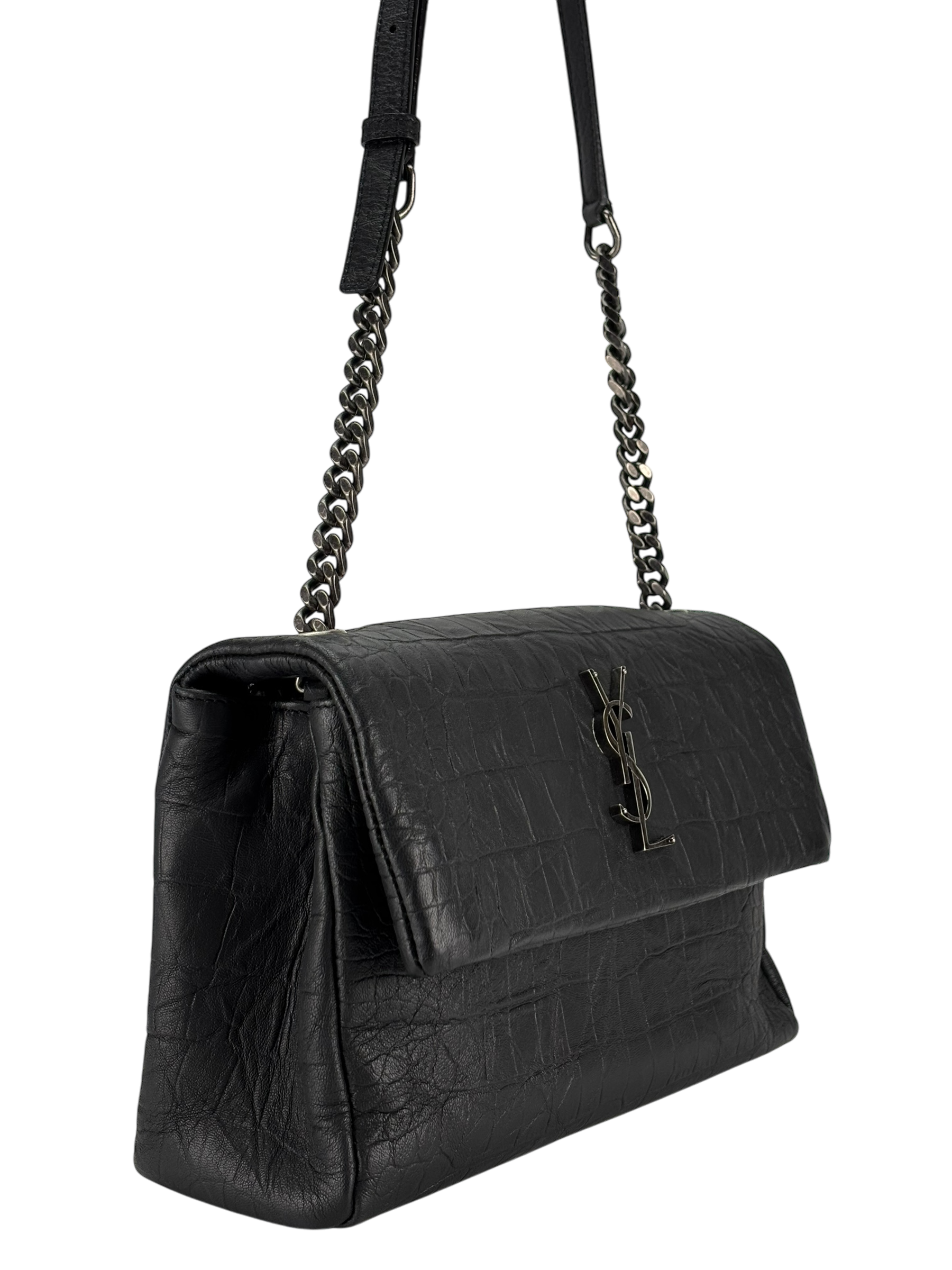 SAINT LAURENT - Black Monogram West Hollywood Shoulder Bag