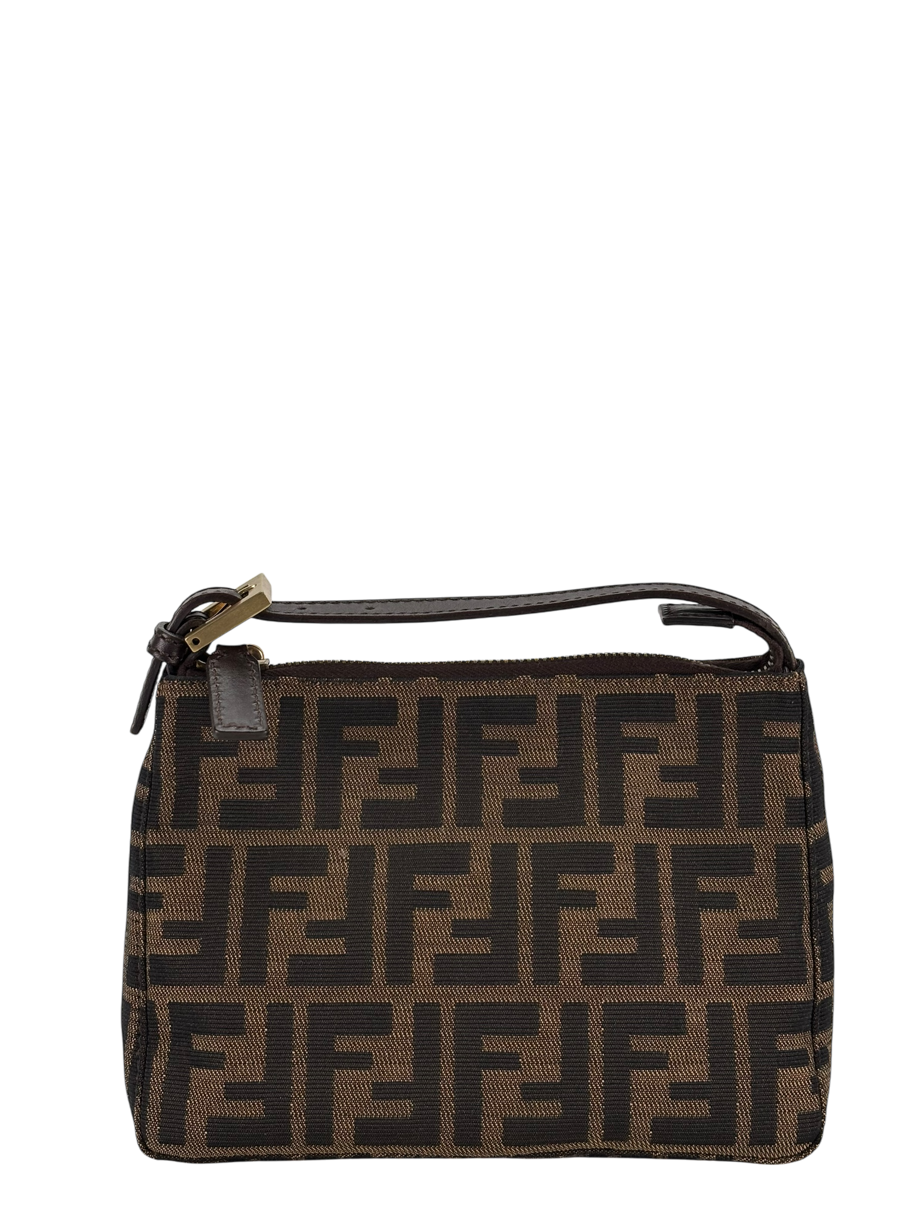 FENDI - Zucca Brown Jacquard Vanity Pouch Bag