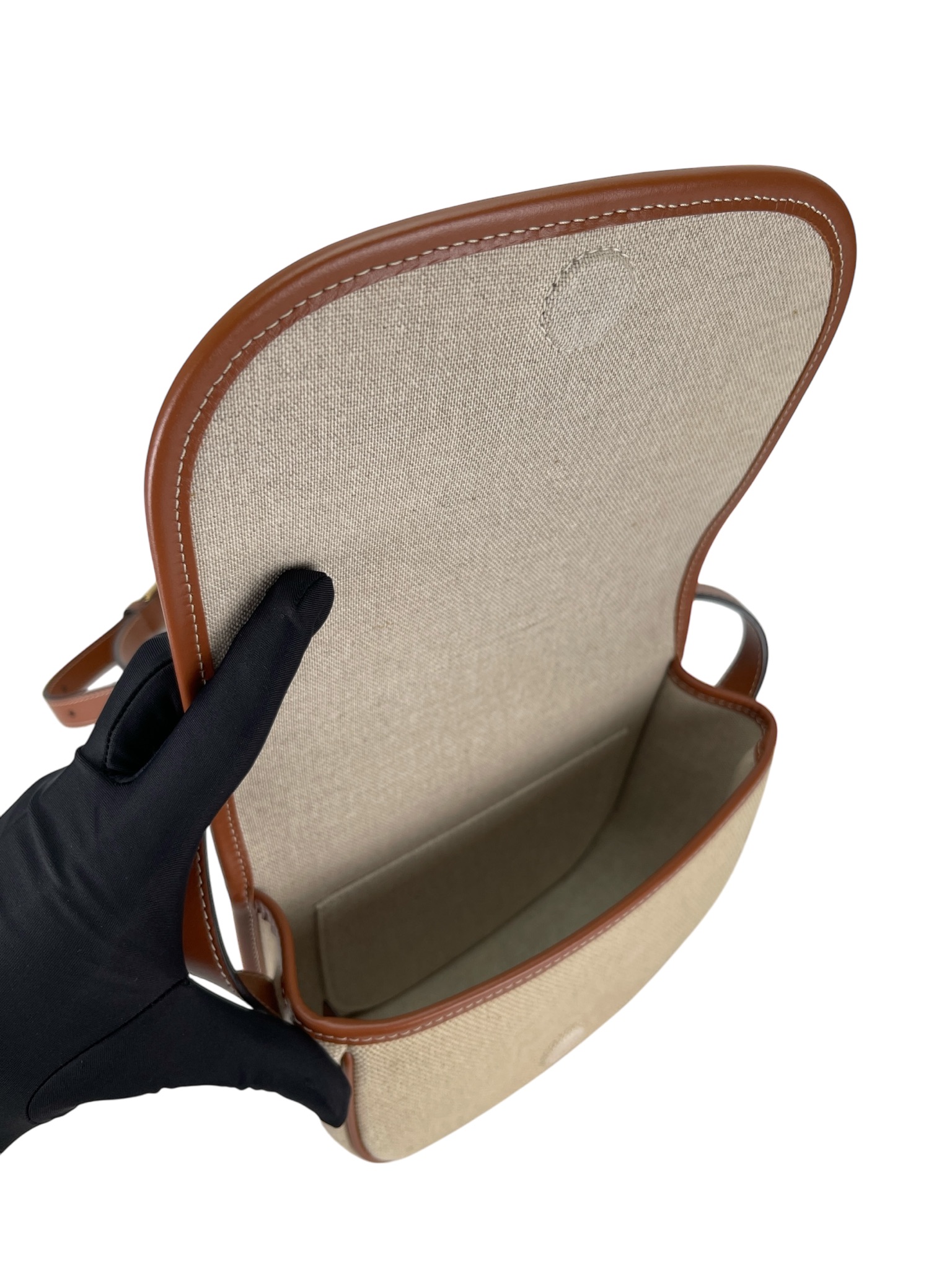 CELINE - Mini Besace Triomphe Shoulder Bag Beige