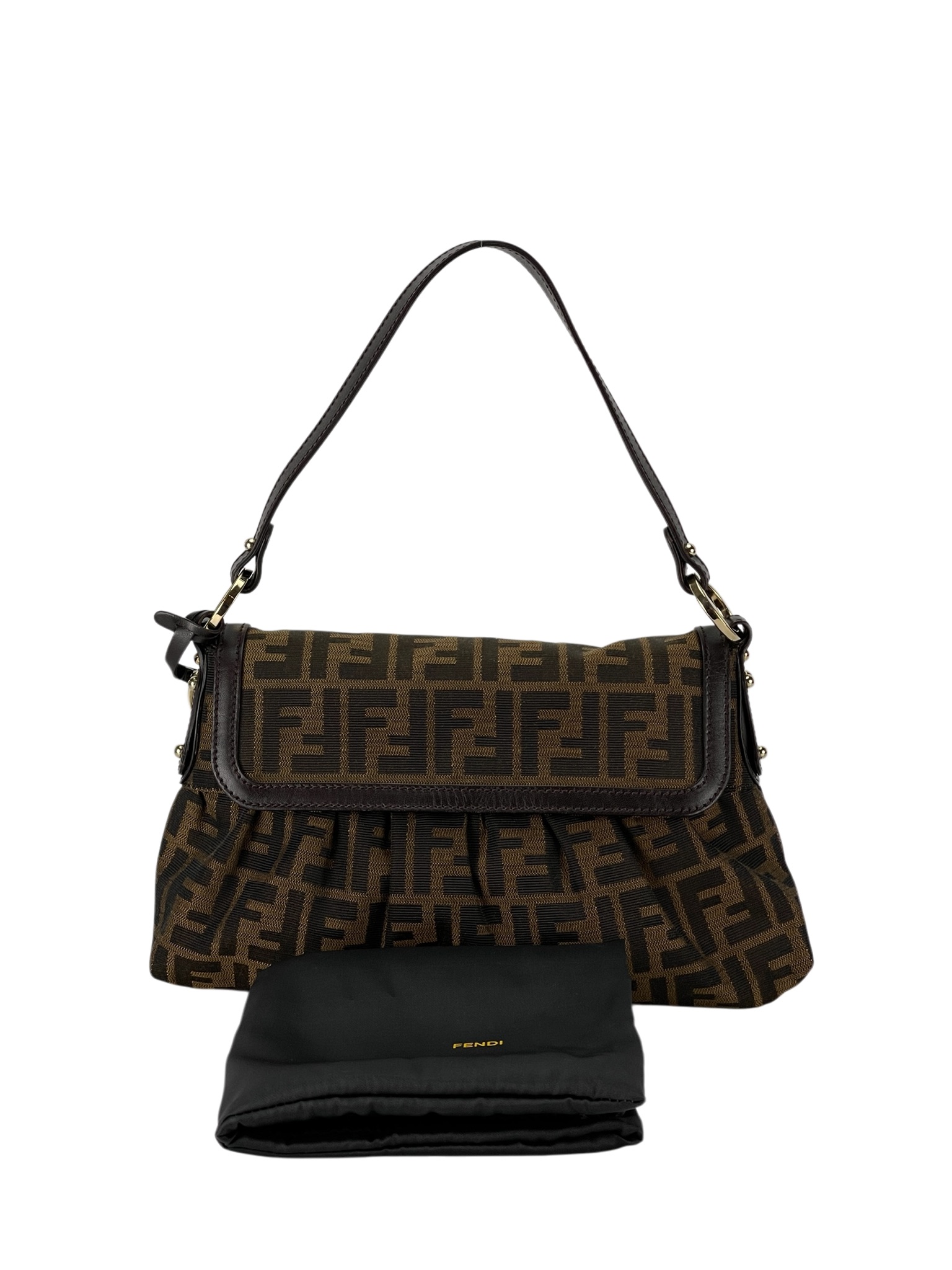 FENDI - Brown Canvas Zucca one-Shoulder Bag