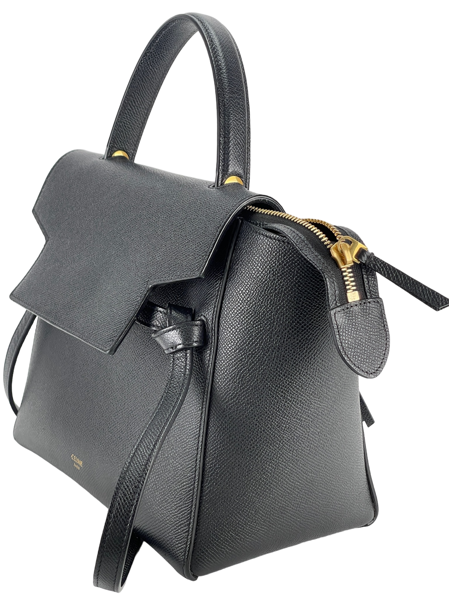 CELINE - Black Mirco Leather 2way Handbag