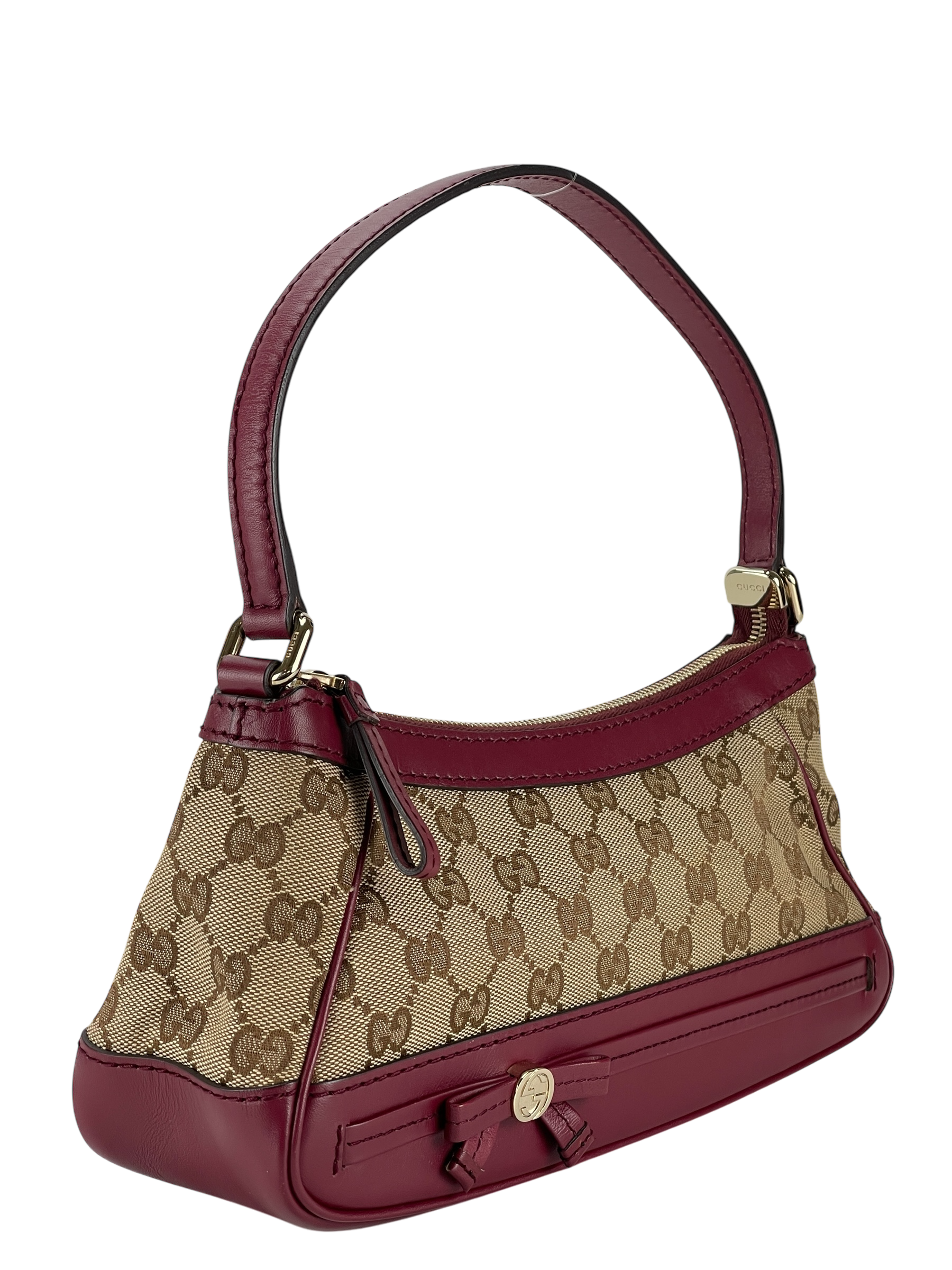 GUCCI - GG Canvas Mayfair One Shoulder Bag Ribbon Khaki Beige