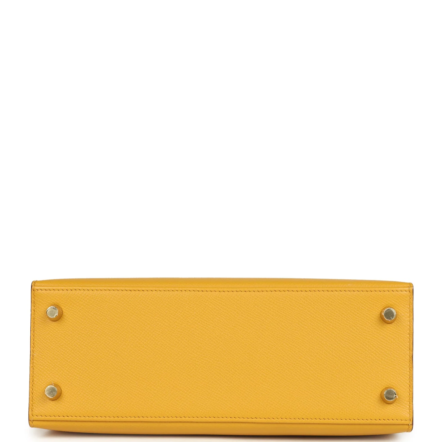 Pre-owned Hermes Kelly Sellier 25 Jaune Ambre Epsom Gold Hardware