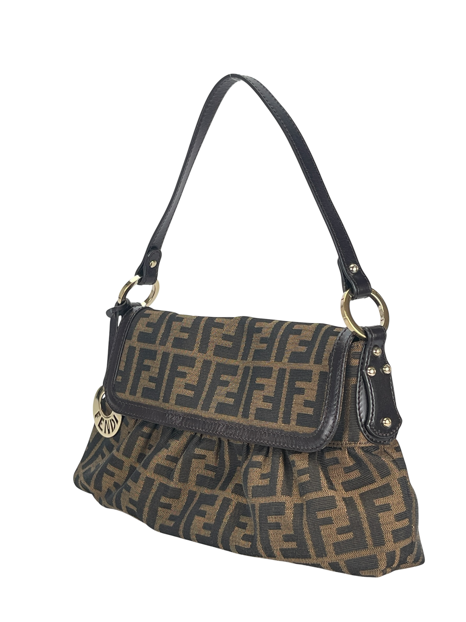 FENDI - Zucca Canvas Chef Shoulder Bag Tobacco