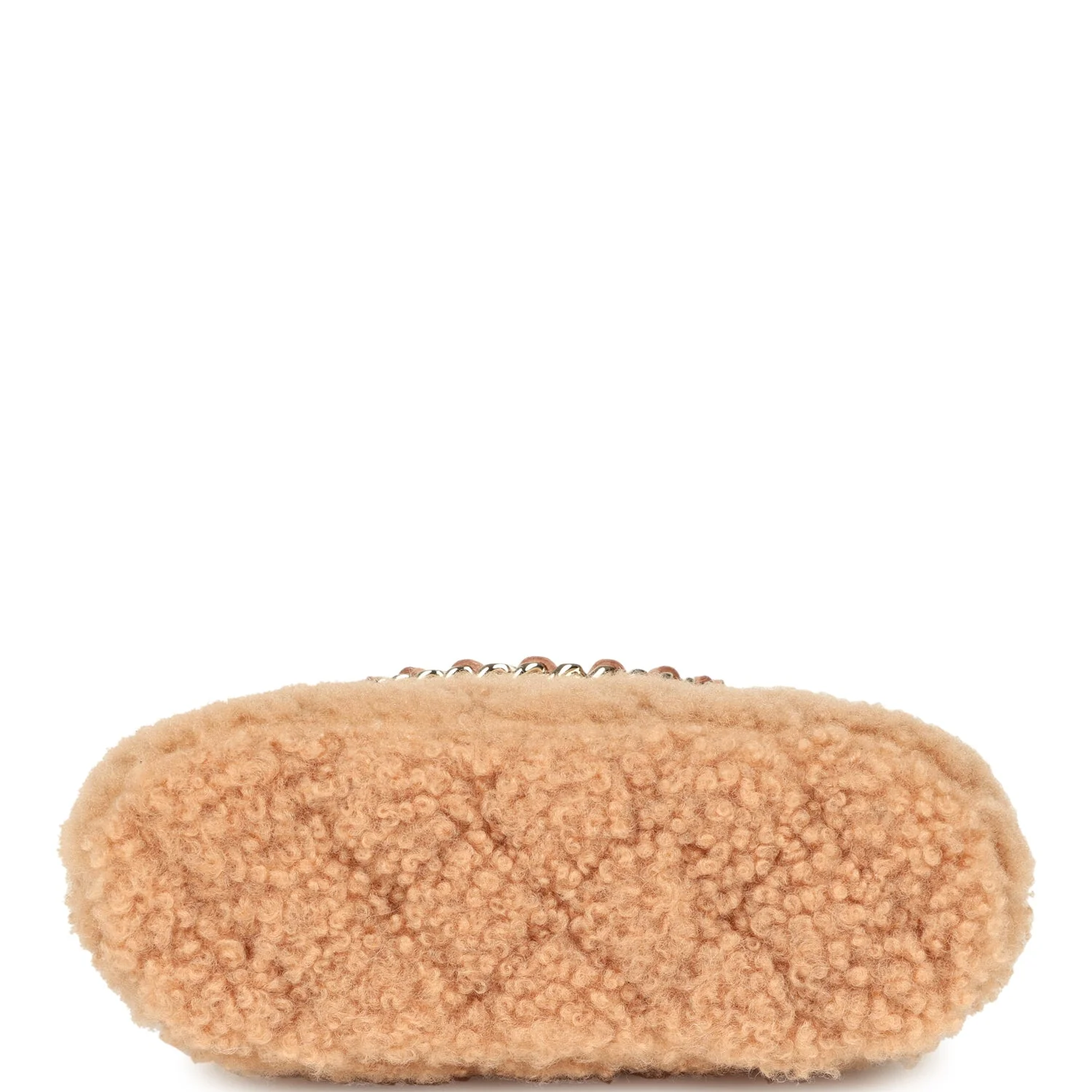 Chanel Small Coco Crossbody Bag Light Brown Shearling Light Gold Hardware