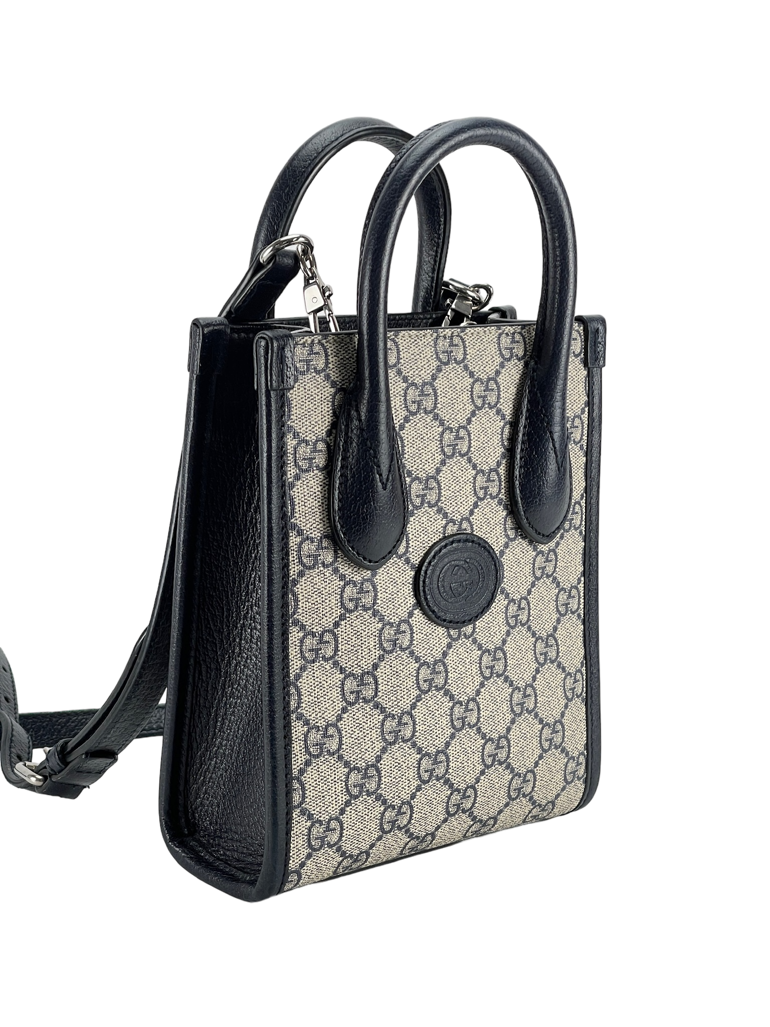 GUCCI - Mini GG Supreme Interlocking Tote Bag