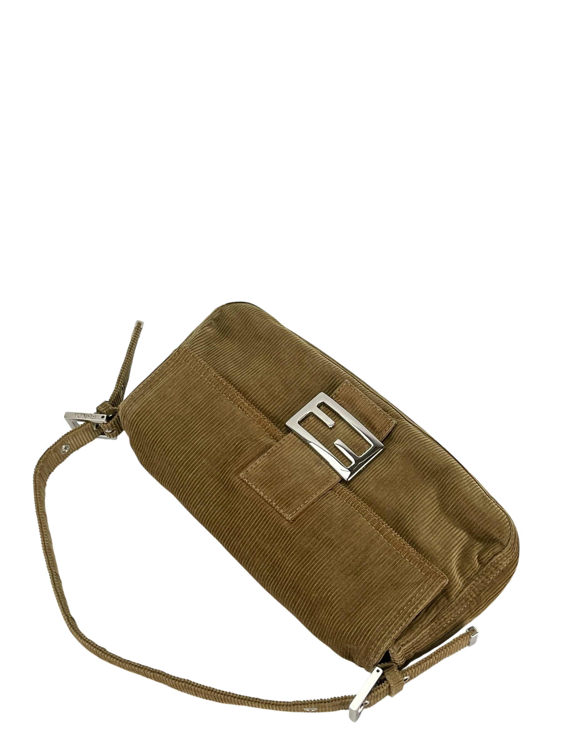 FENDI - Small Mamma Baguette Bag Brown Corduroy