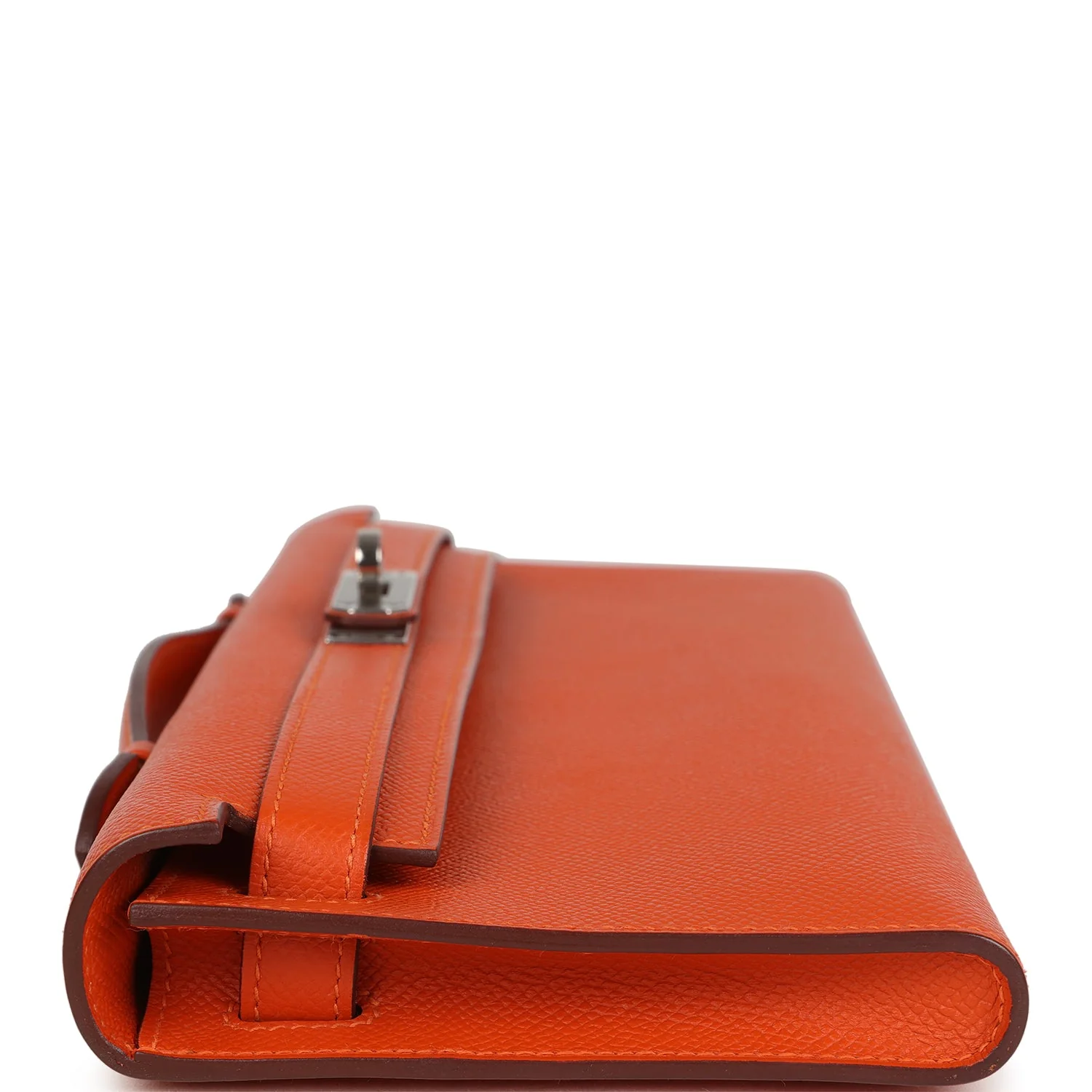 Pre-owned Hermes Kelly Cut Feu Epsom Palladium Hardware