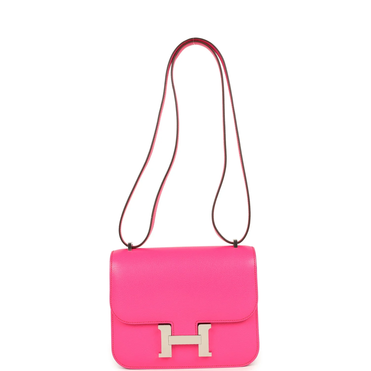 Hermes Constance 18 Rose Pop Chevre Chamkila Palladium Hardware