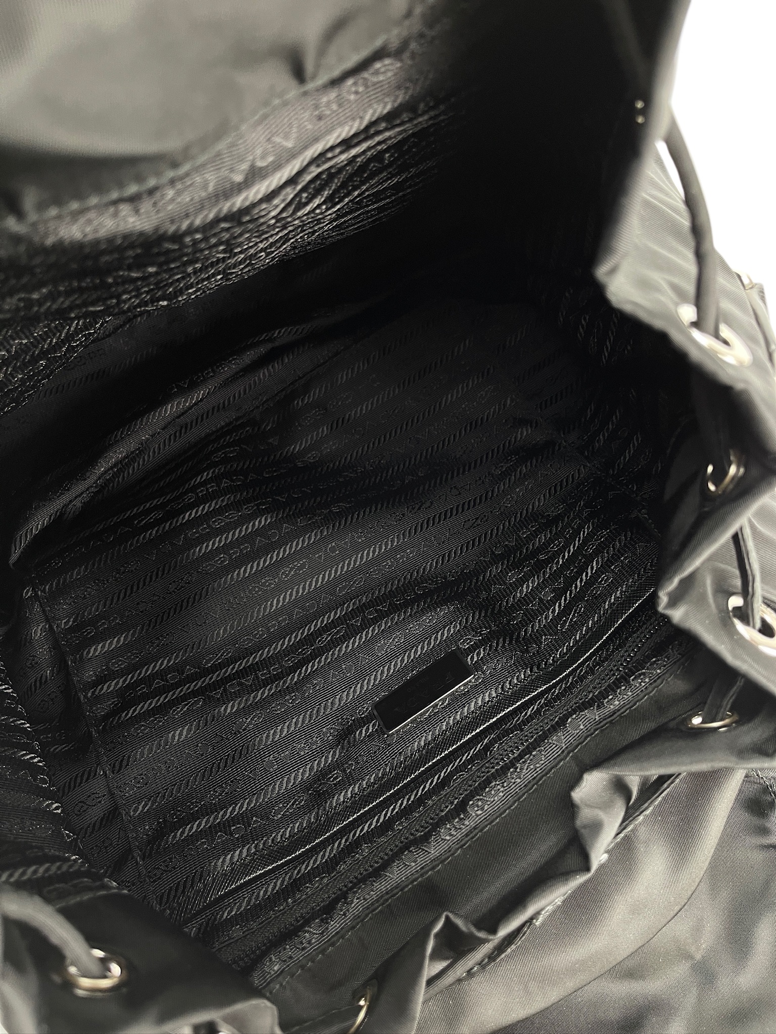 PRADA - Black Re-Nylon Backbag Medium