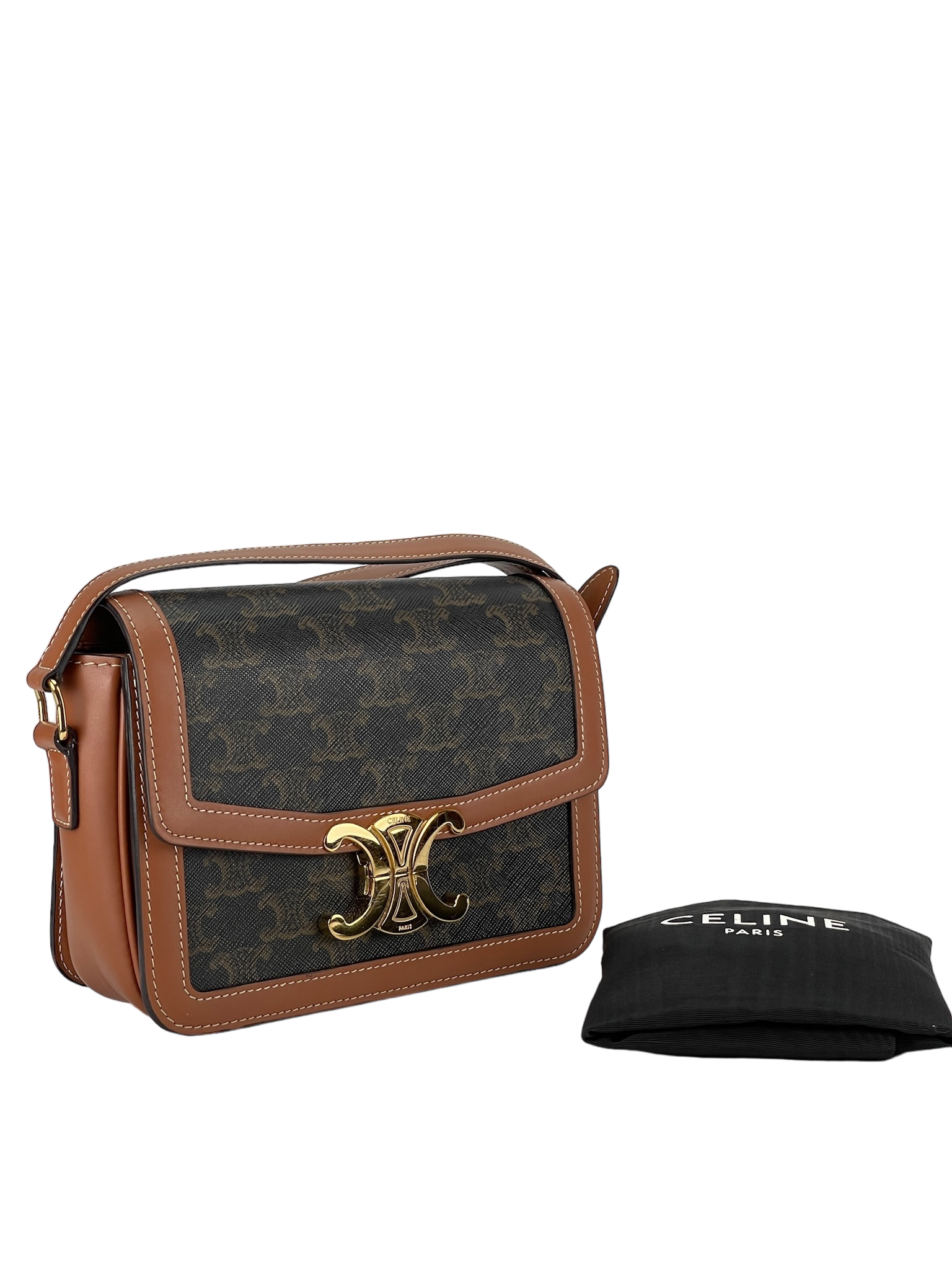 CELINE - Brown Triomphe Shoulder Bag