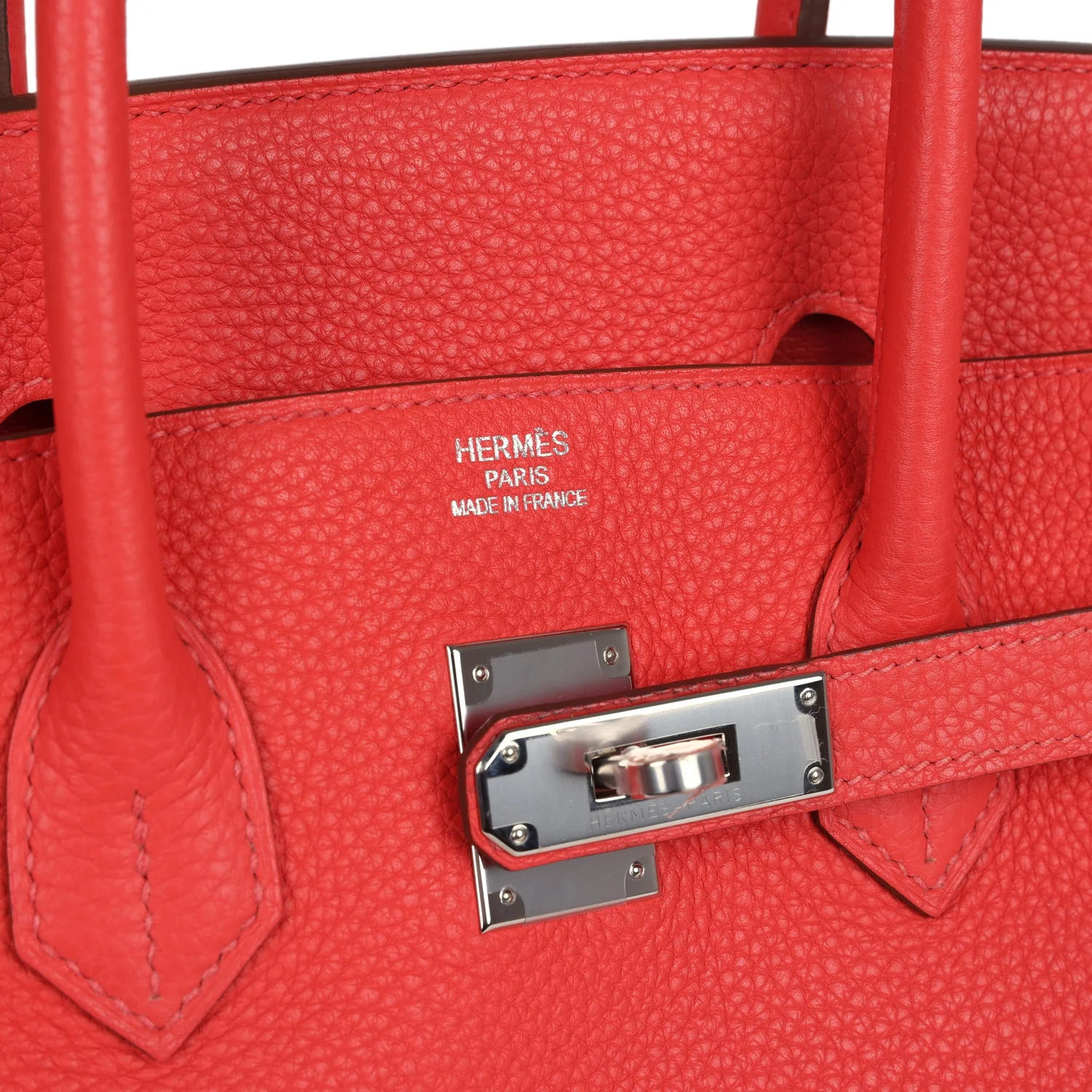 Pre-owned Hermes Birkin 35 Rose Jaipur Clemence Palladium Hardware