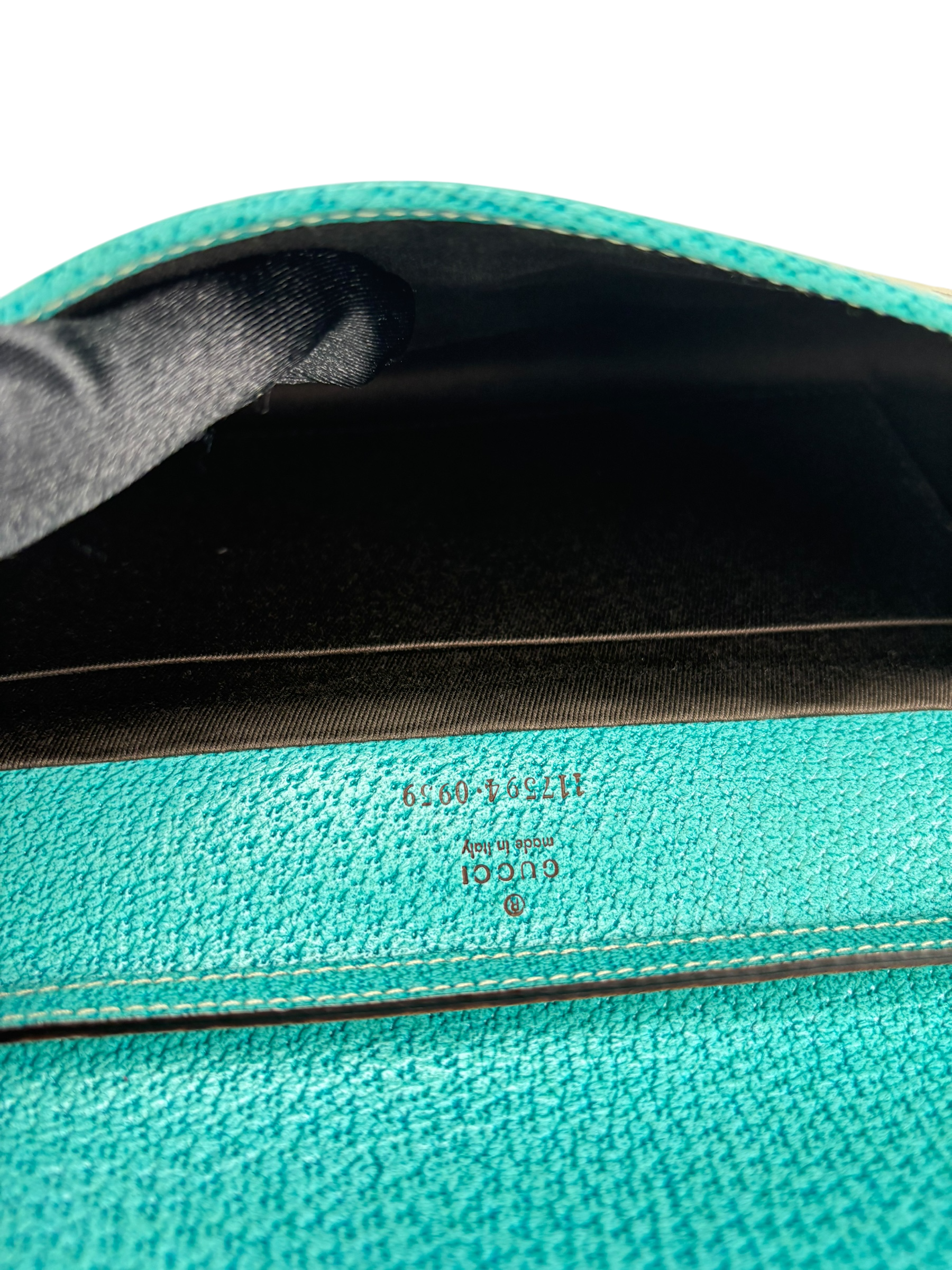 GUCCI - Bamboo GG Crossbody Shoulder Bag Blue Beige