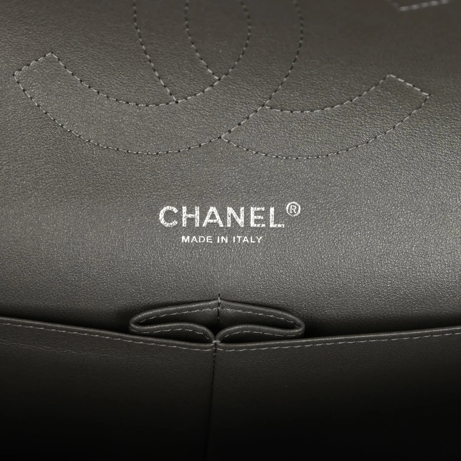 Chanel Jumbo Classic Double Flap Bag Dark Grey Caviar Silver Hardware