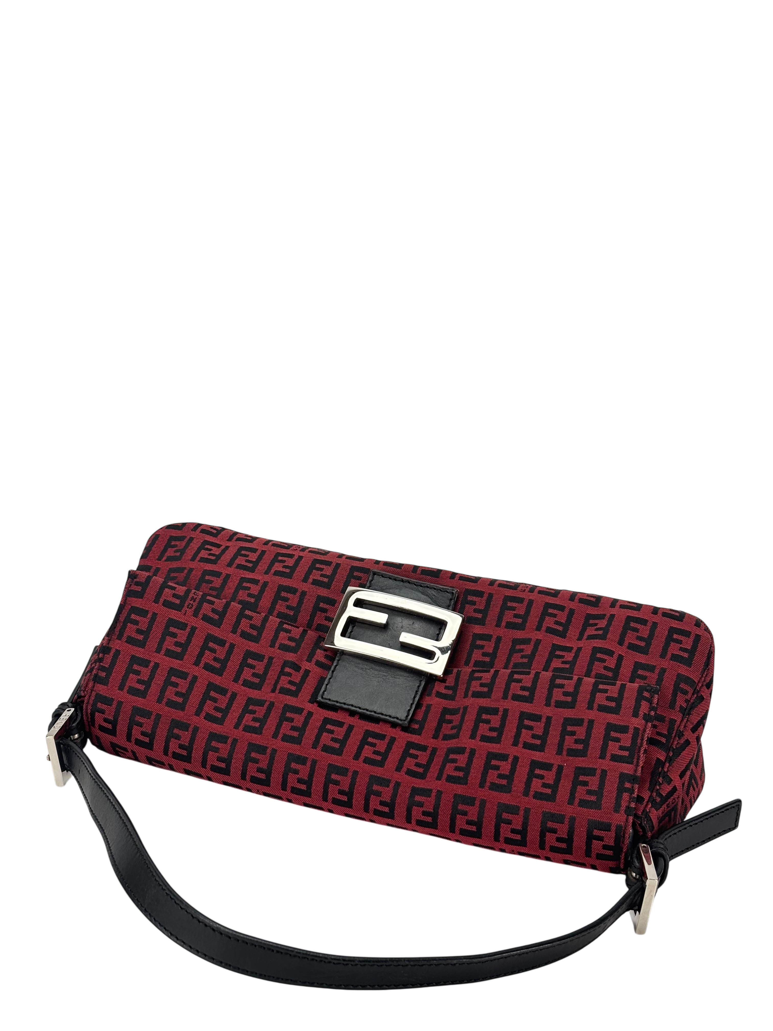 FENDI - Red Small Zucchino Baguette Bag