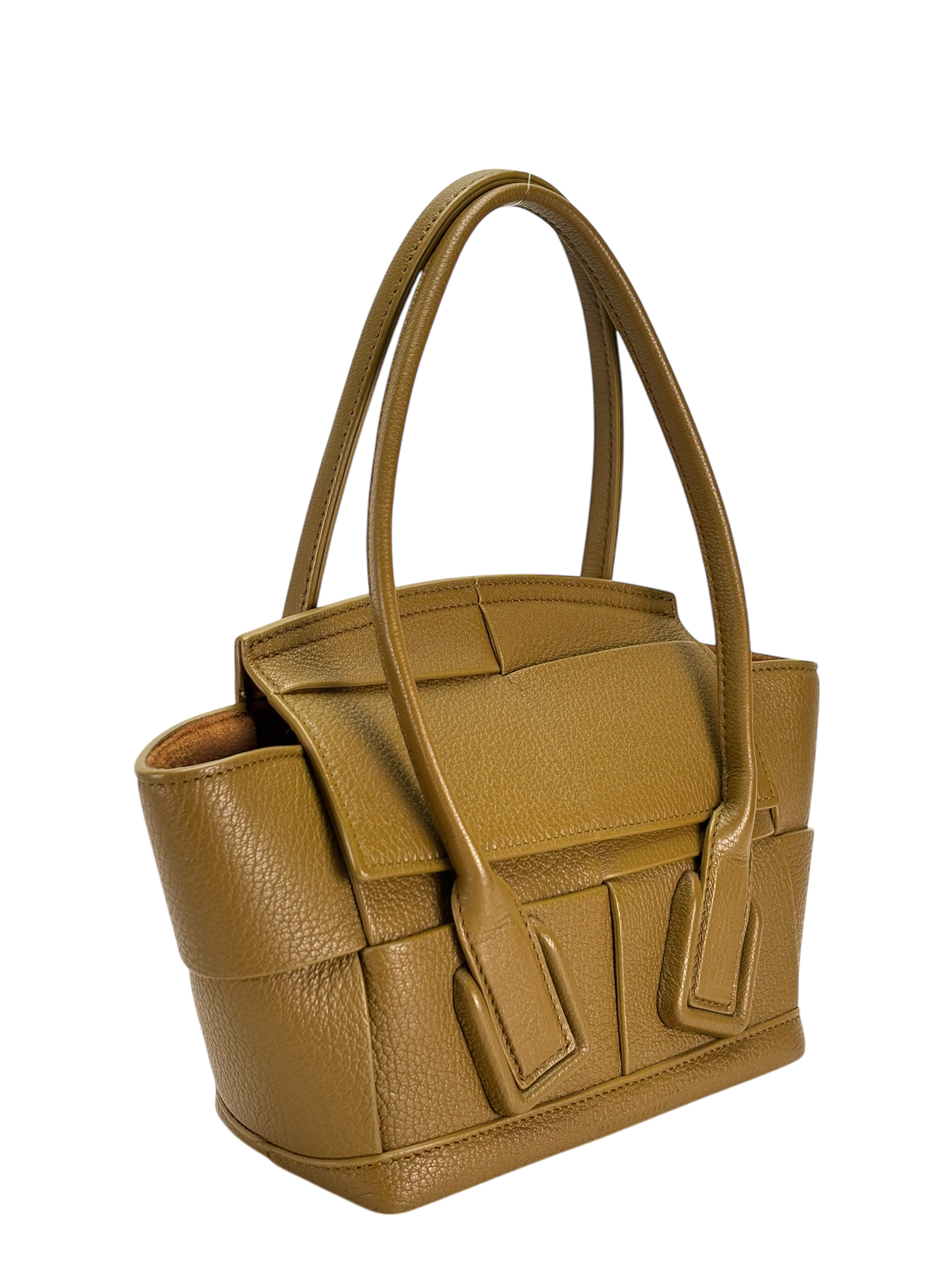 BOTTEGA VENETA -  Beige Maxi Intrecciato Mini Arco 2Way Tote Shoulder Bag