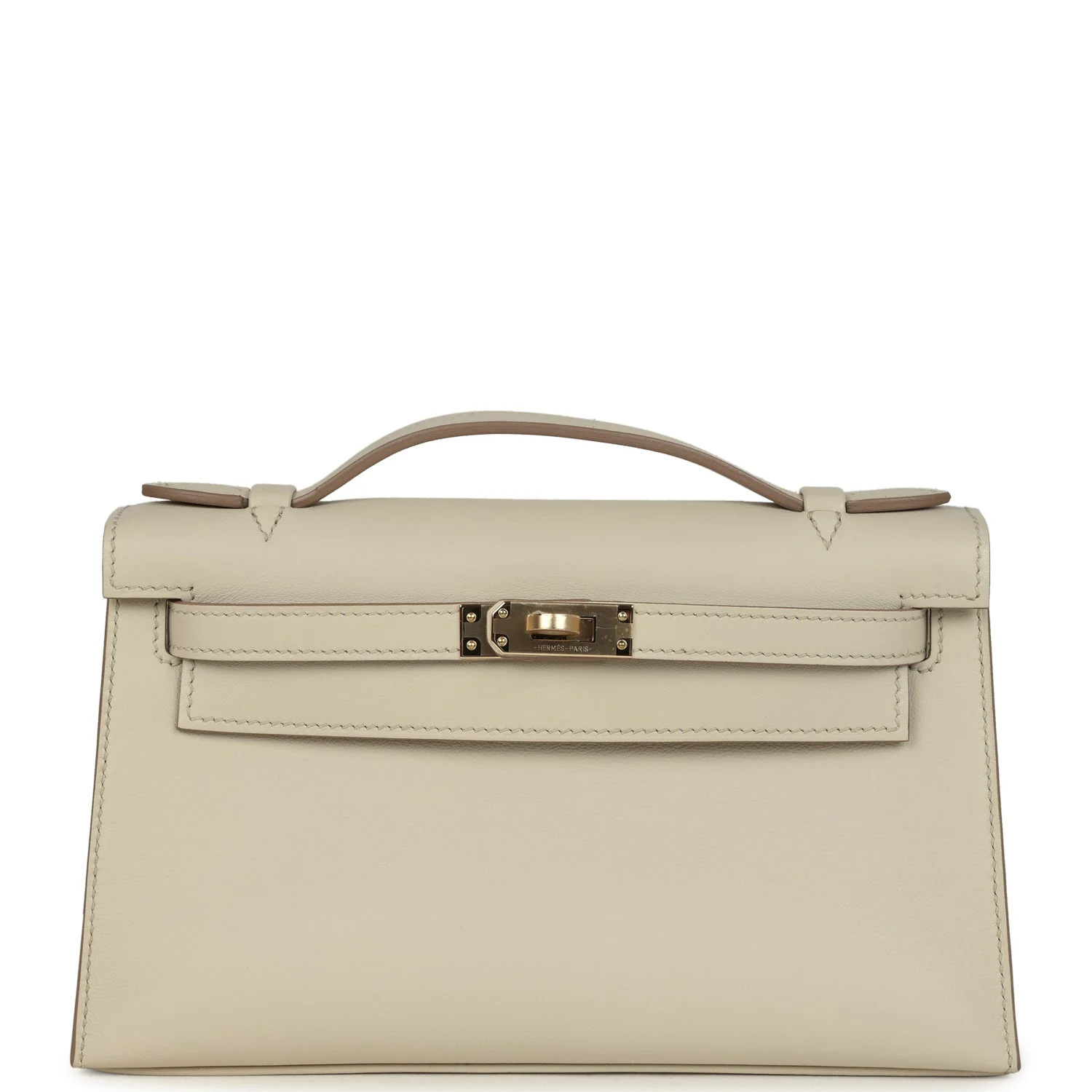 Hermes Special Order (HSS) Kelly Pochette Beton Verso Swift Permabrass Hardware